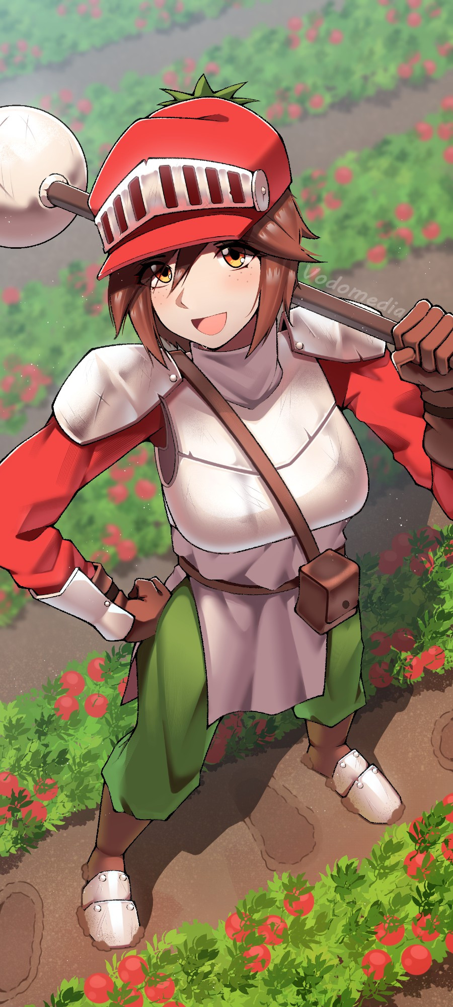 Tomato knight (OC) in the fields 🍅