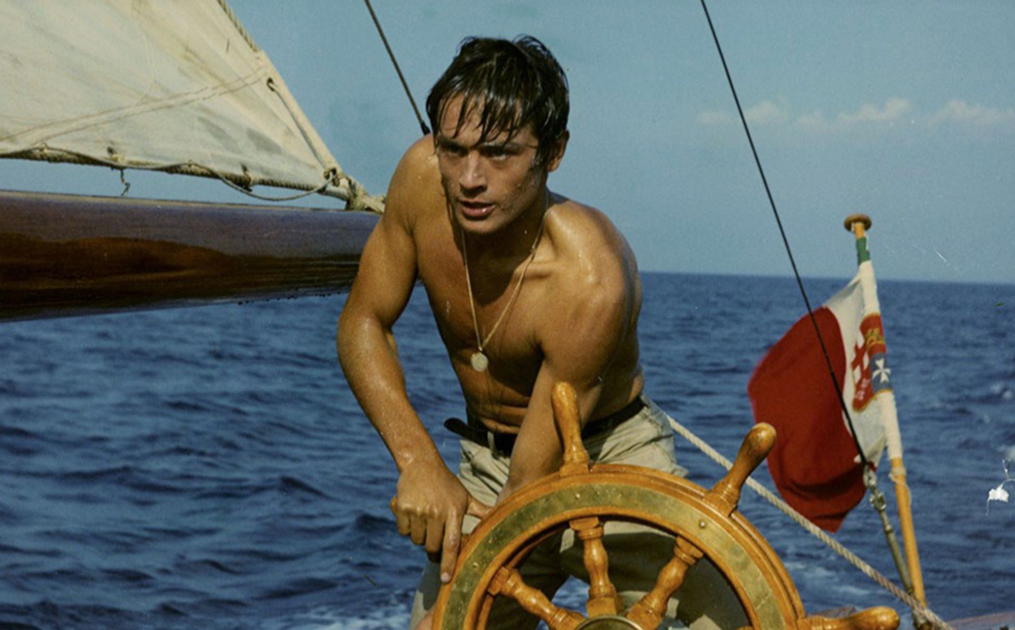 Alain Delon with his shirt off as Ripley in Plein Soleil aka Purple Noon.