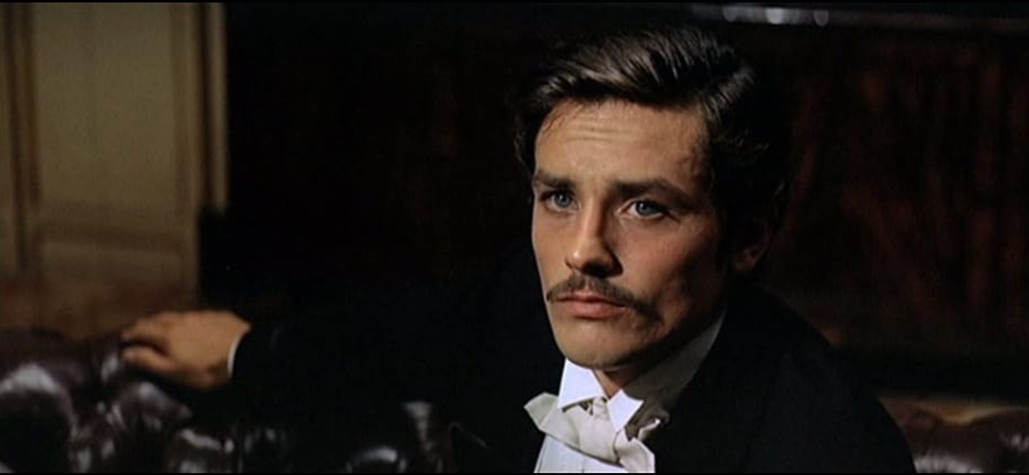 Alain Delon with another moustache, this time in Il gattopardo aka The Leopard.