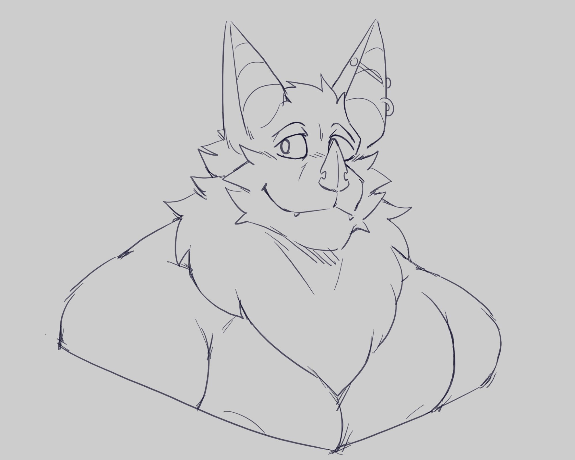 sketch bust of Lex (bat)