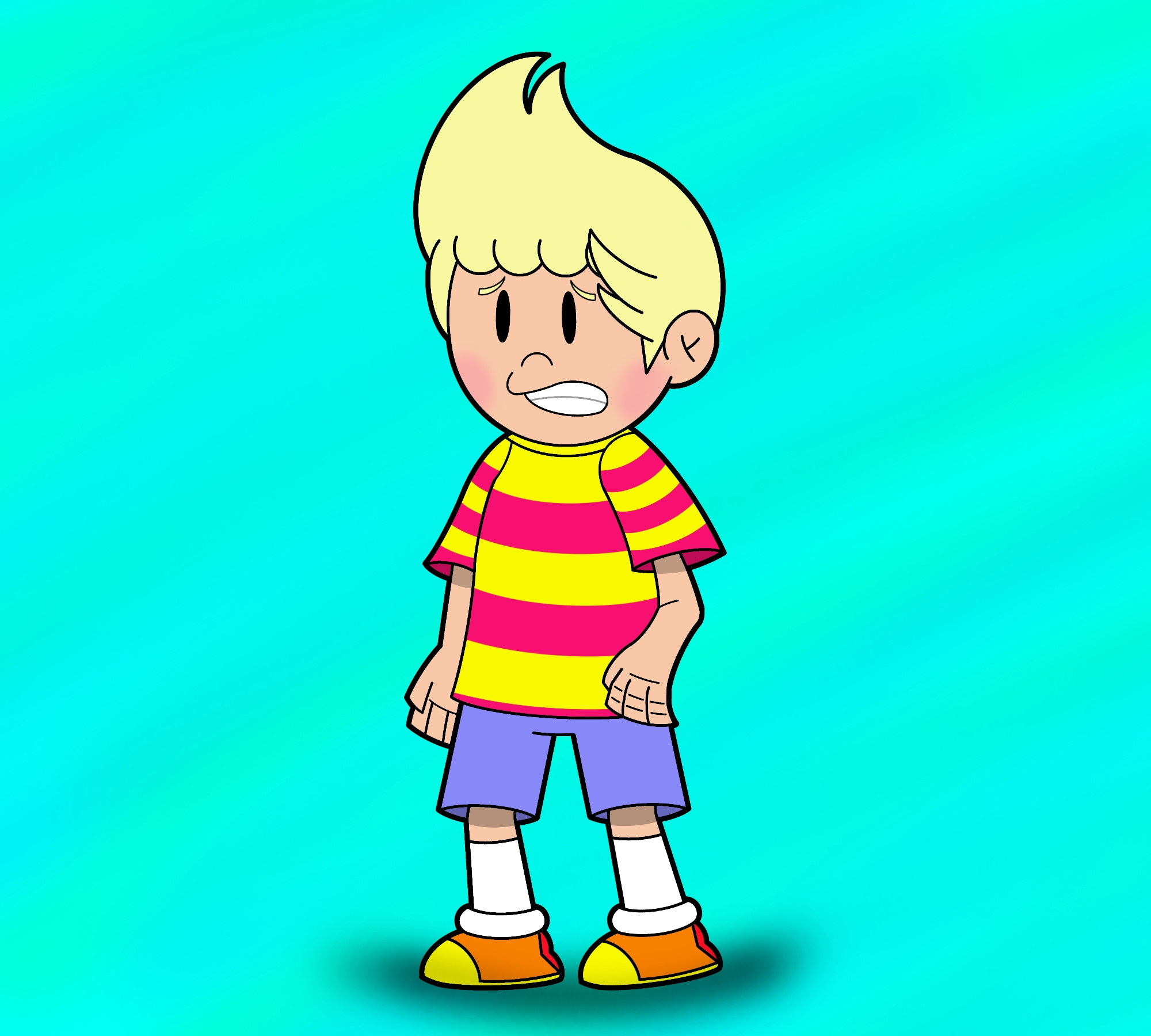 Drawing of Lucas from Mother 3 