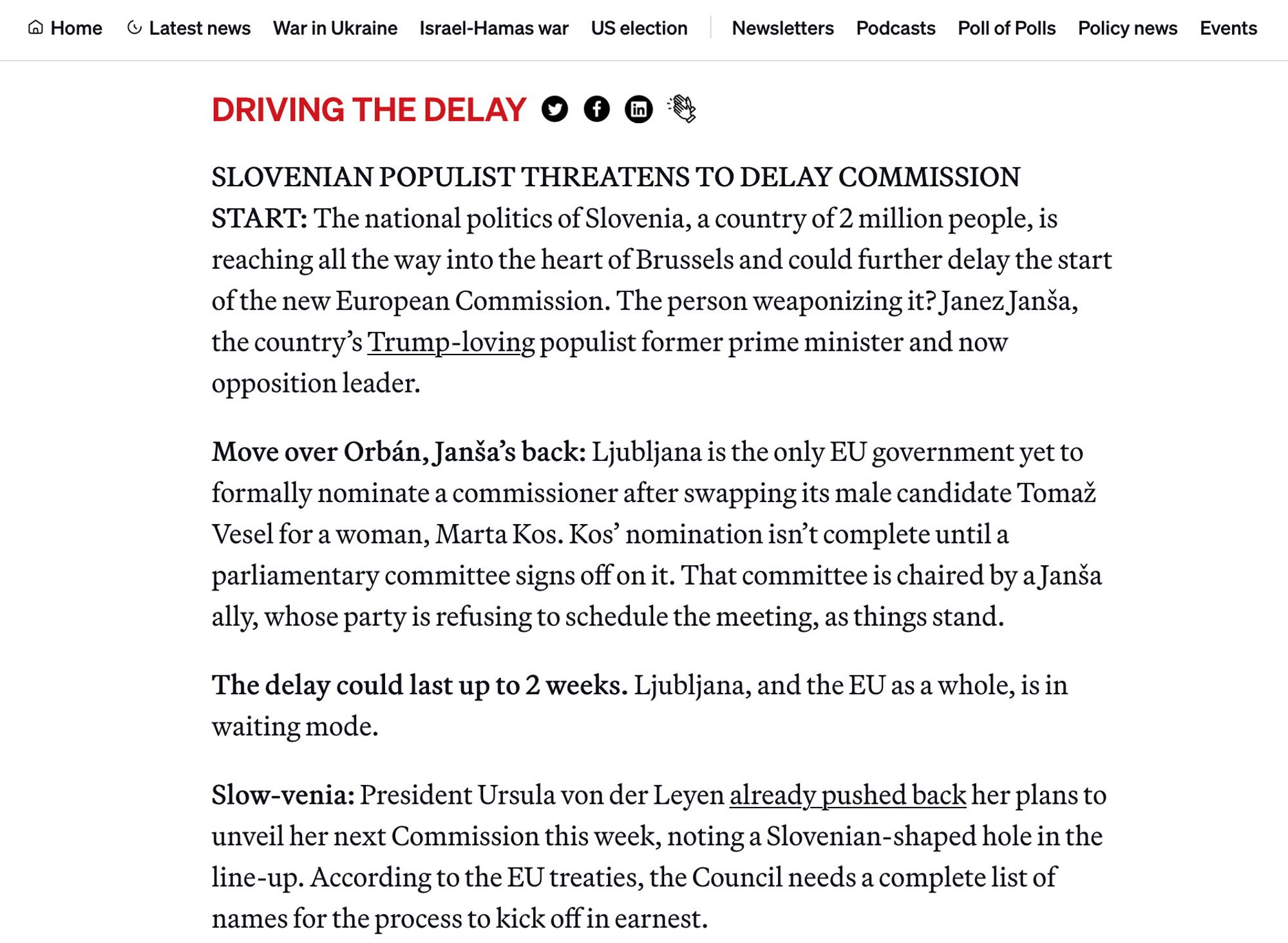 The opposition party of a country accounting for 0.5% of the EU's population is currently withholding the formation of a European government, and making a mockery of our institutions. 

Why? Because we let it happen by giving member states ways to block at every turn. #eudemocracy

via @politico.eu