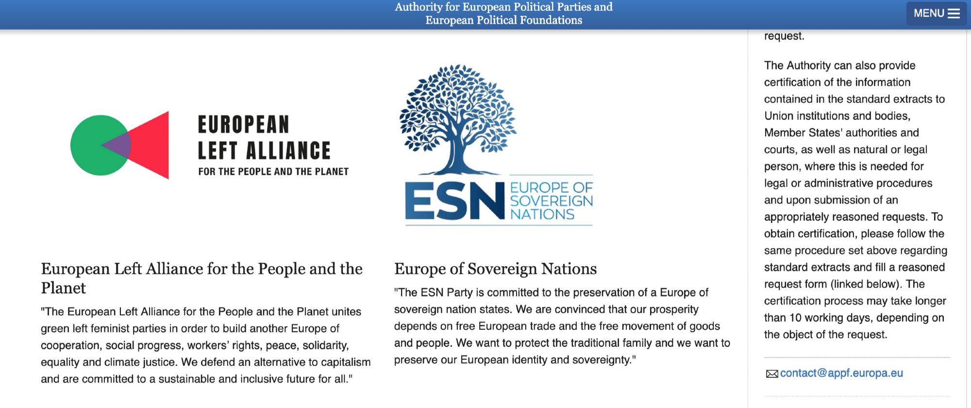 🚨 BREAKING NEWS: Europe of Sovereign Nations registers as a European political party on the day of the deadline to submit requests for European public funding.
 #europeanparties