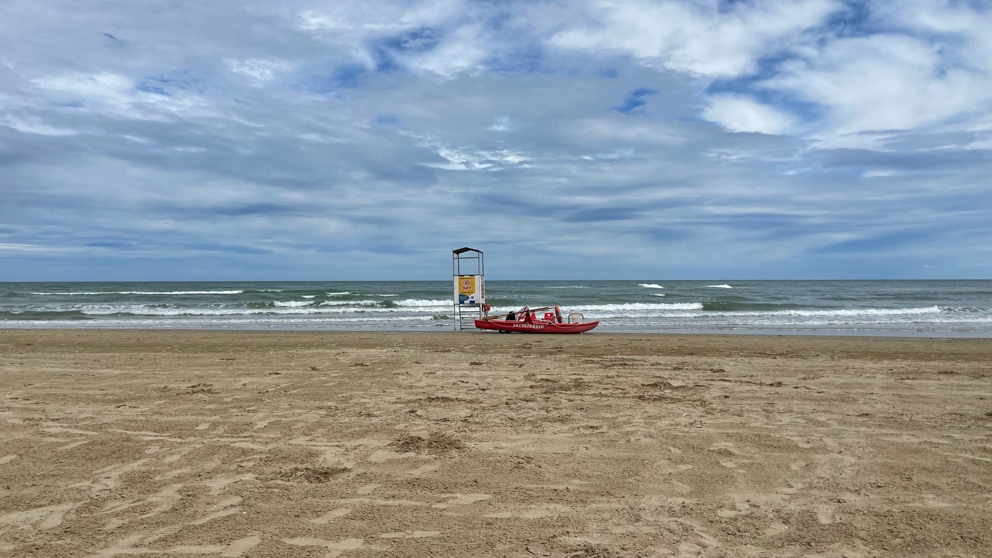 Adriatic Sea. Lifeboat and lookout post