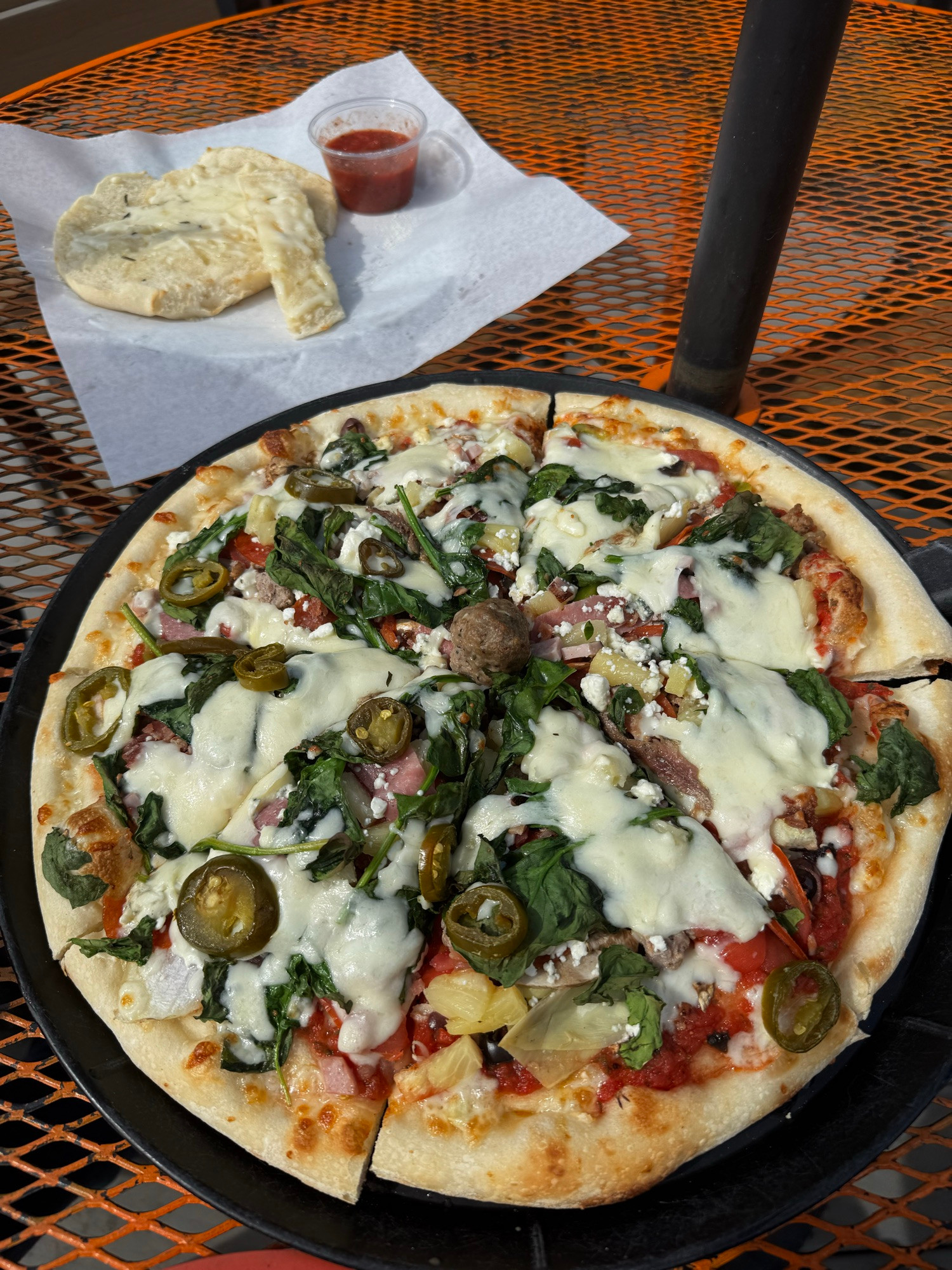 A pizza with 30- yes really- toppings 