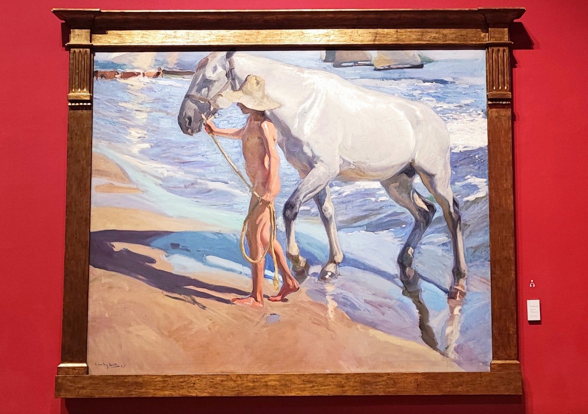 El baño del caballo (Sorolla, 1909).