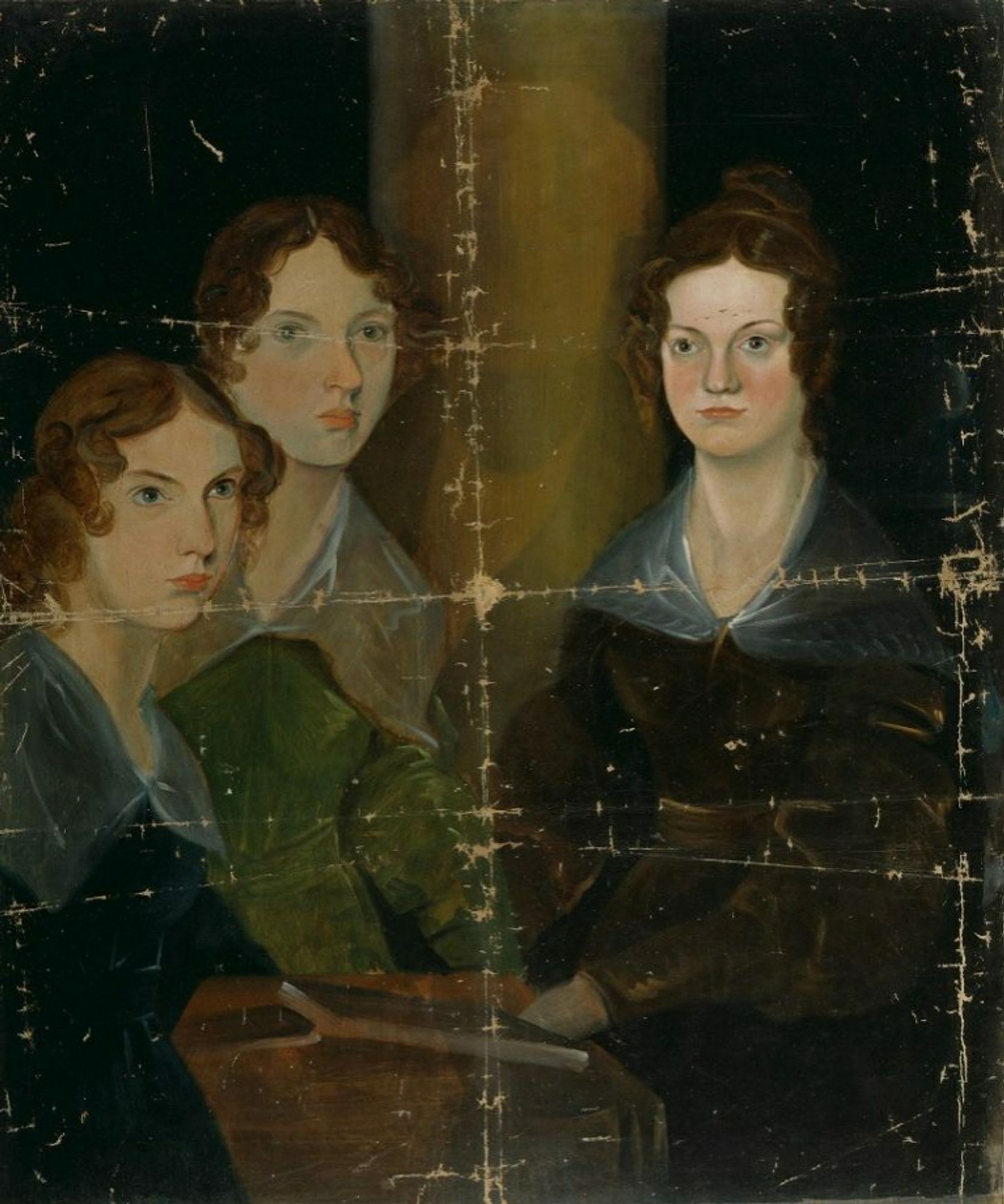 Portrait of Anne, Emily and Charlotte Bronte by Branwell Bronte