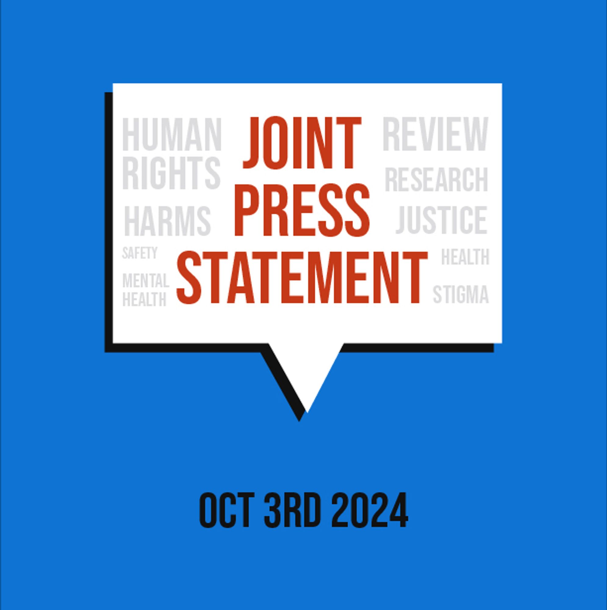 Joint Press Release written in red writing