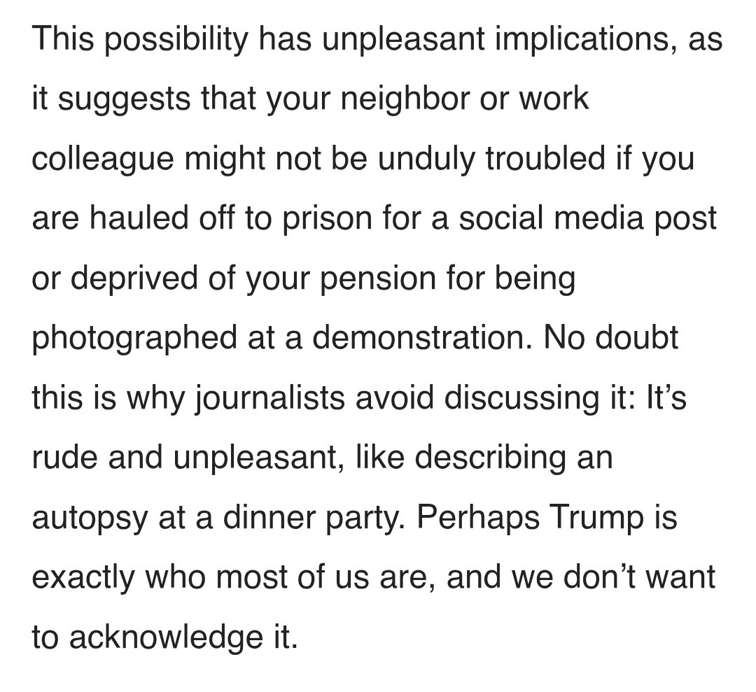 Excerpt from article reading "the possibility has unpleasant implications"