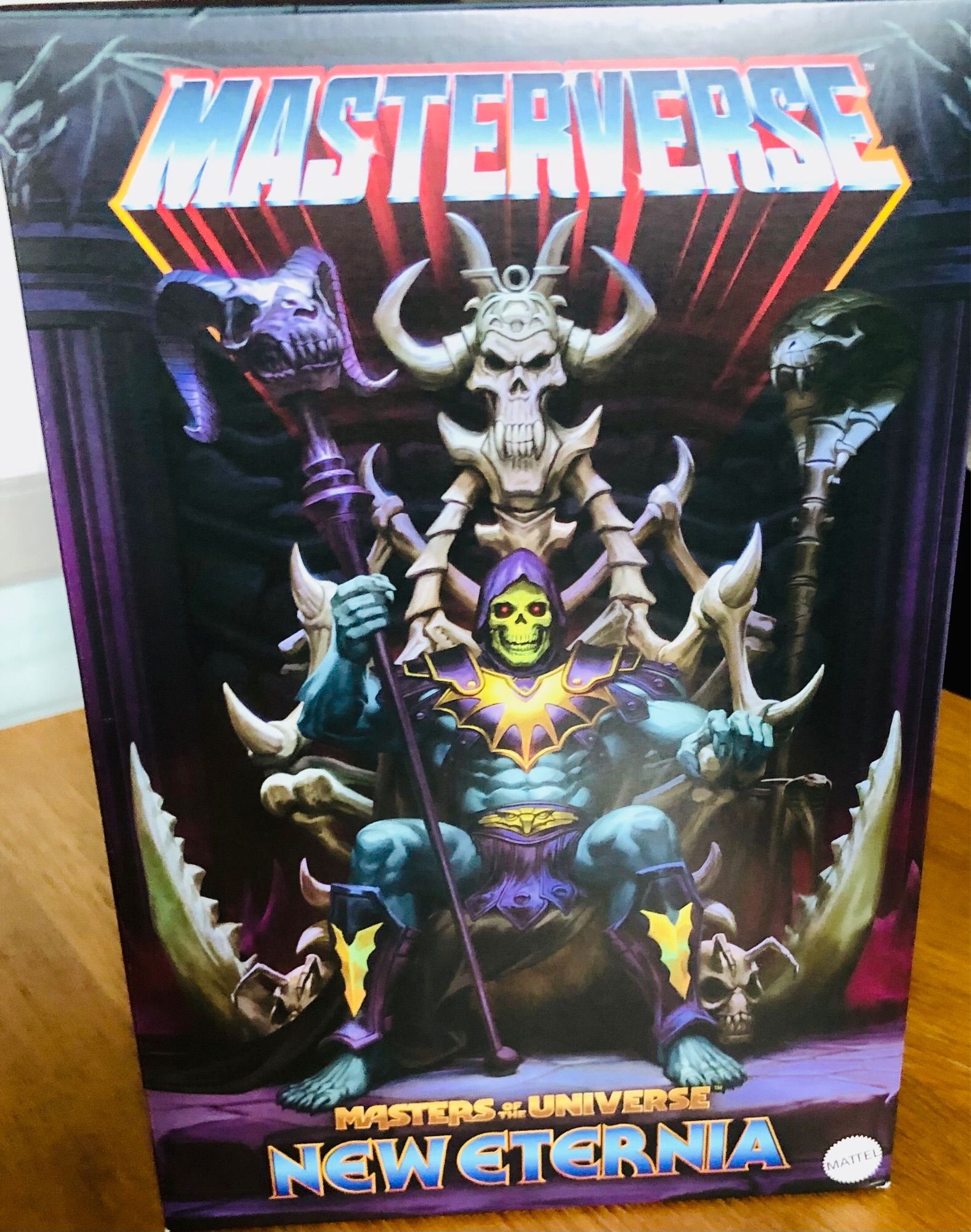 Masterverse Skeletor mit Thron Box Front