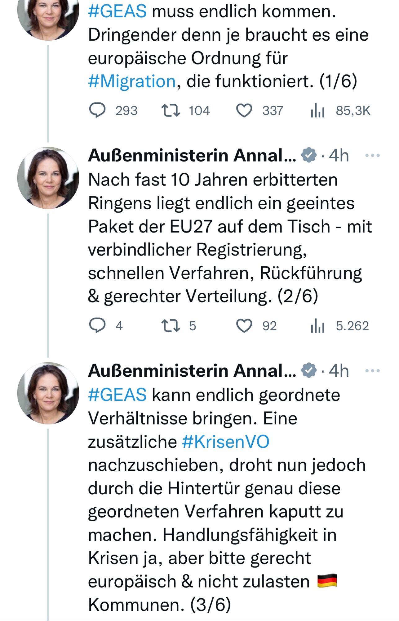 #GEAS muss endlich kommen. Dringender denn je braucht es eine europäische Ordnung für #Migration, die funktioniert. (1/6)

Nach fast 10 Jahren erbitterten Ringens liegt endlich ein geeintes Paket der EU27 auf dem Tisch - mit verbindlicher Registrierung, schnellen Verfahren, Rückführung & gerechter Verteilung. (2/6)

#GEAS kann endlich geordnete Verhältnisse bringen. Eine zusätzliche #KrisenVO nachzuschieben, droht nun jedoch durch die Hintertür genau diese geordneten Verfahren kaputt zu machen. Handlungsfähigkeit in Krisen ja, aber bitte gerecht europäisch & nicht zulasten 🇩🇪 Kommunen. (3/6)