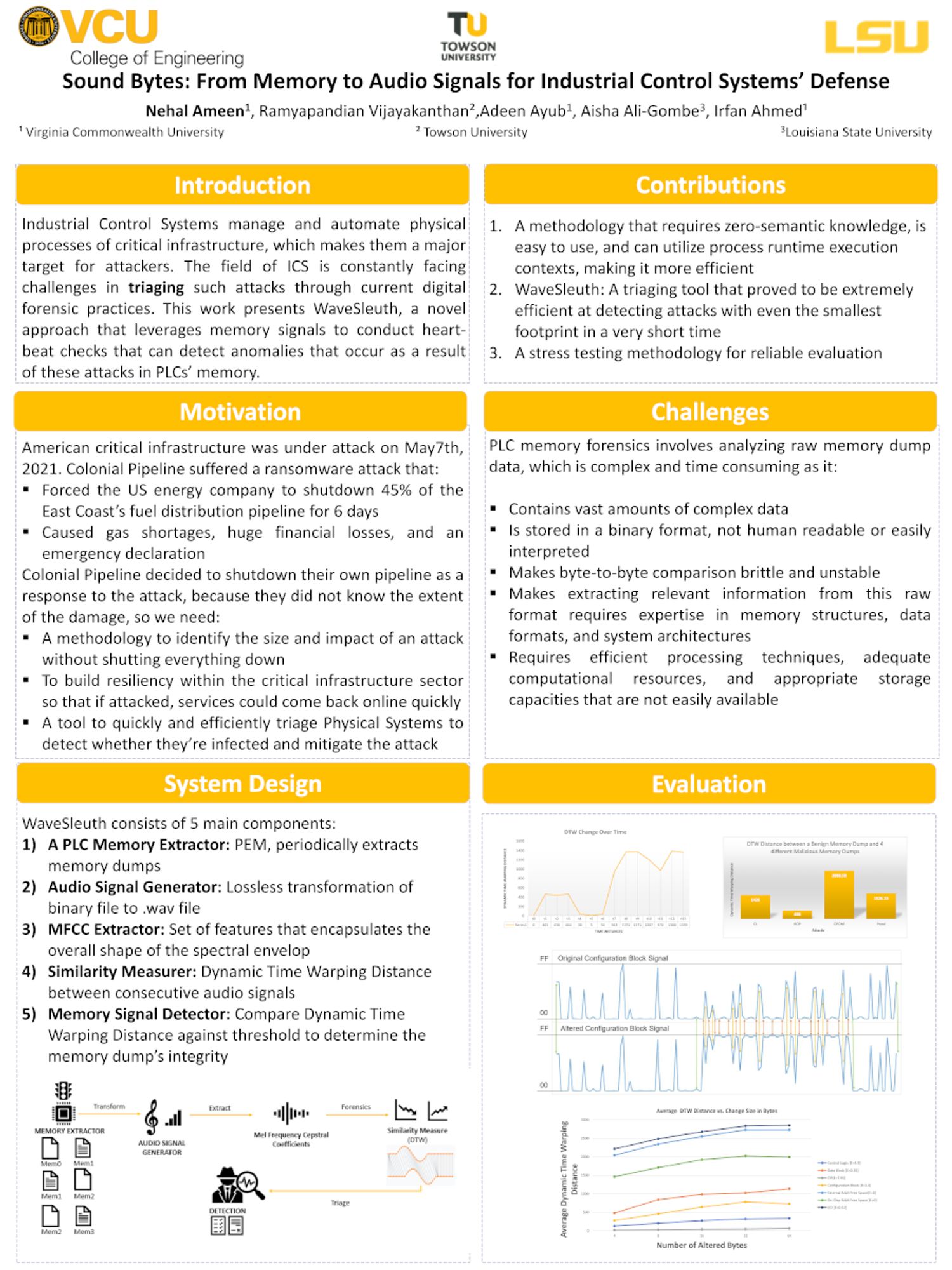 Ameen et al.'s "Sound Bytes: From Memory to Audio Signals for Industrial Control Systems' Defense"