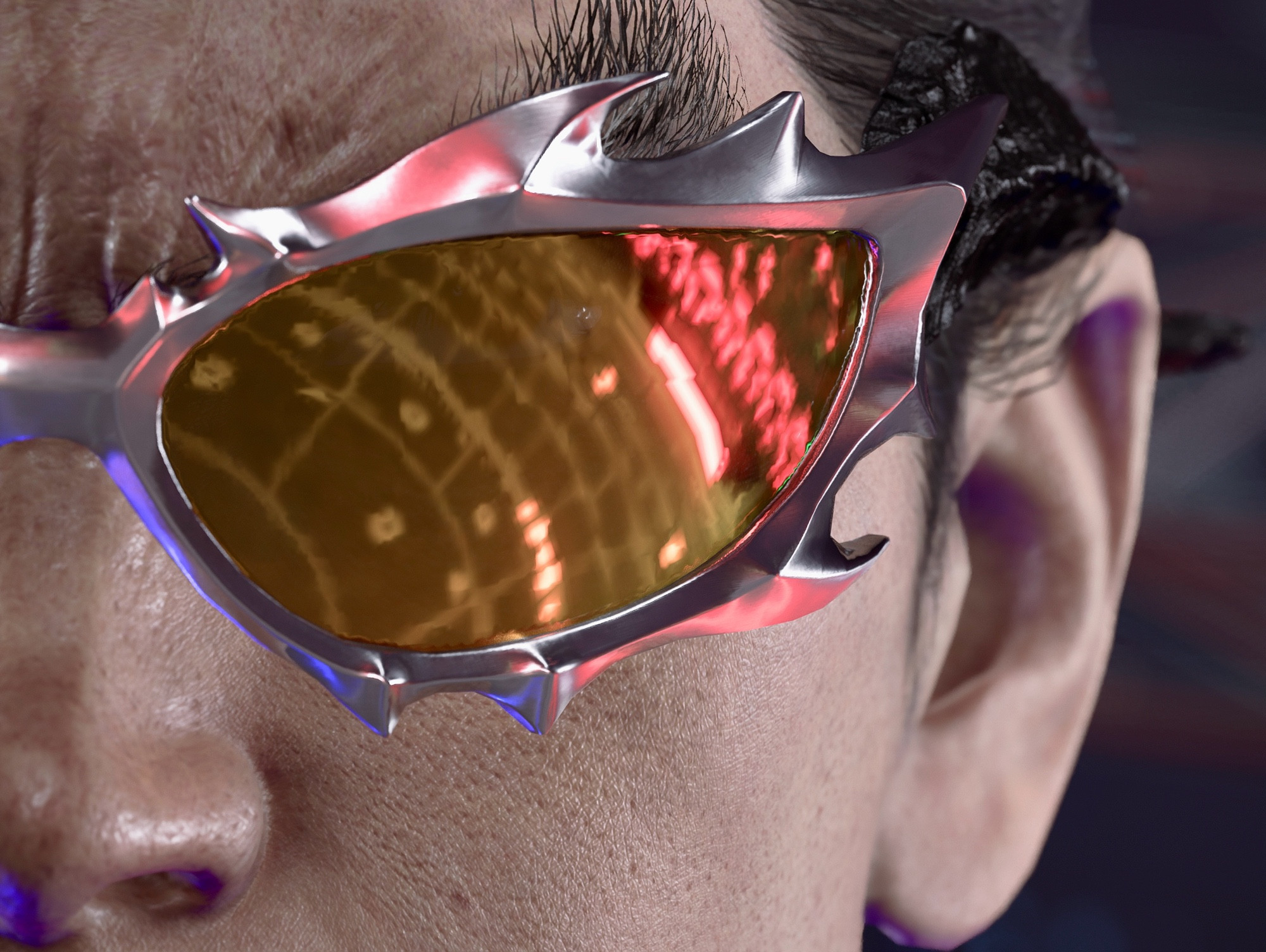 #kazuya with wearing his new specs with some ray tracing and reflection of the stage. The attention to detail on the materials for the specs and close up caught my eye for this #tekken capture 