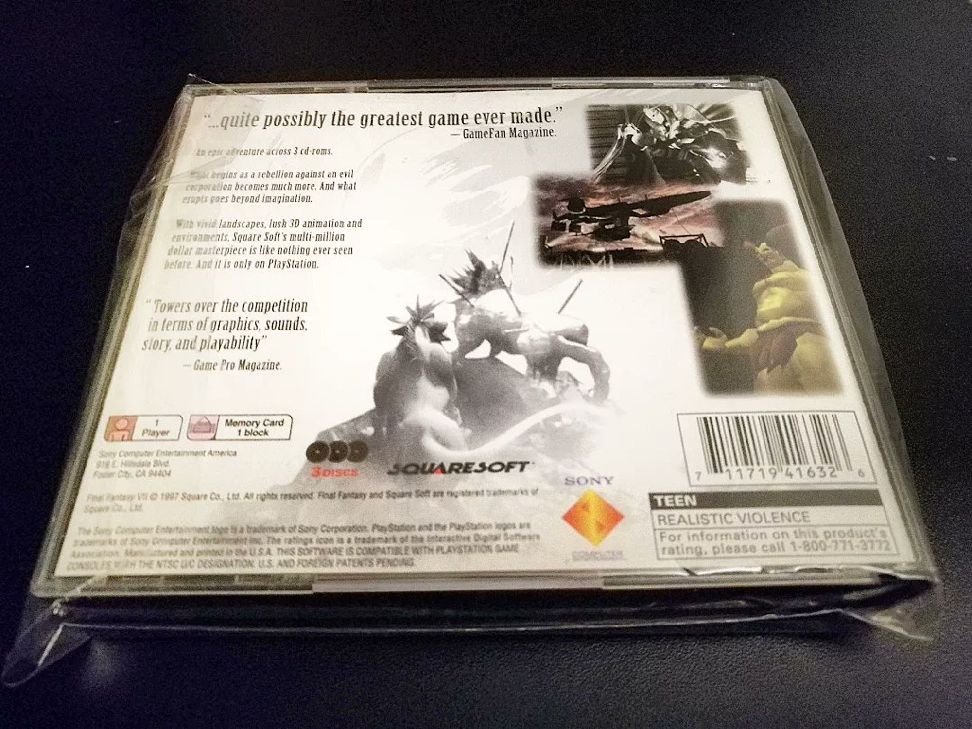 Final Fantasy 7 US Packung Rückseite