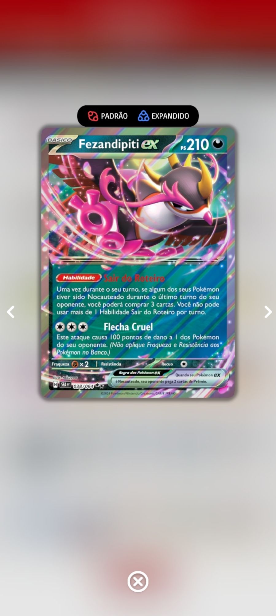 Carta de Pokémon TCG de Fezandipiti ex