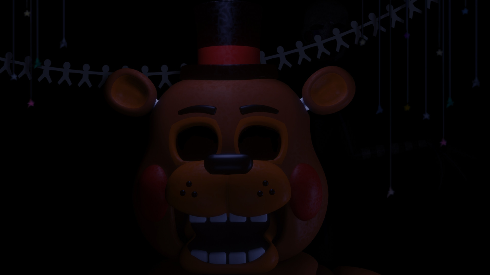 A somewhat unfinished art piece of a fan made Toy Freddy fnaf 2 screen.

Only an ex mutual got to see this one, but since it's unfinished, I'd figure that I'd share it with you all.

Also, try brightening up this image.