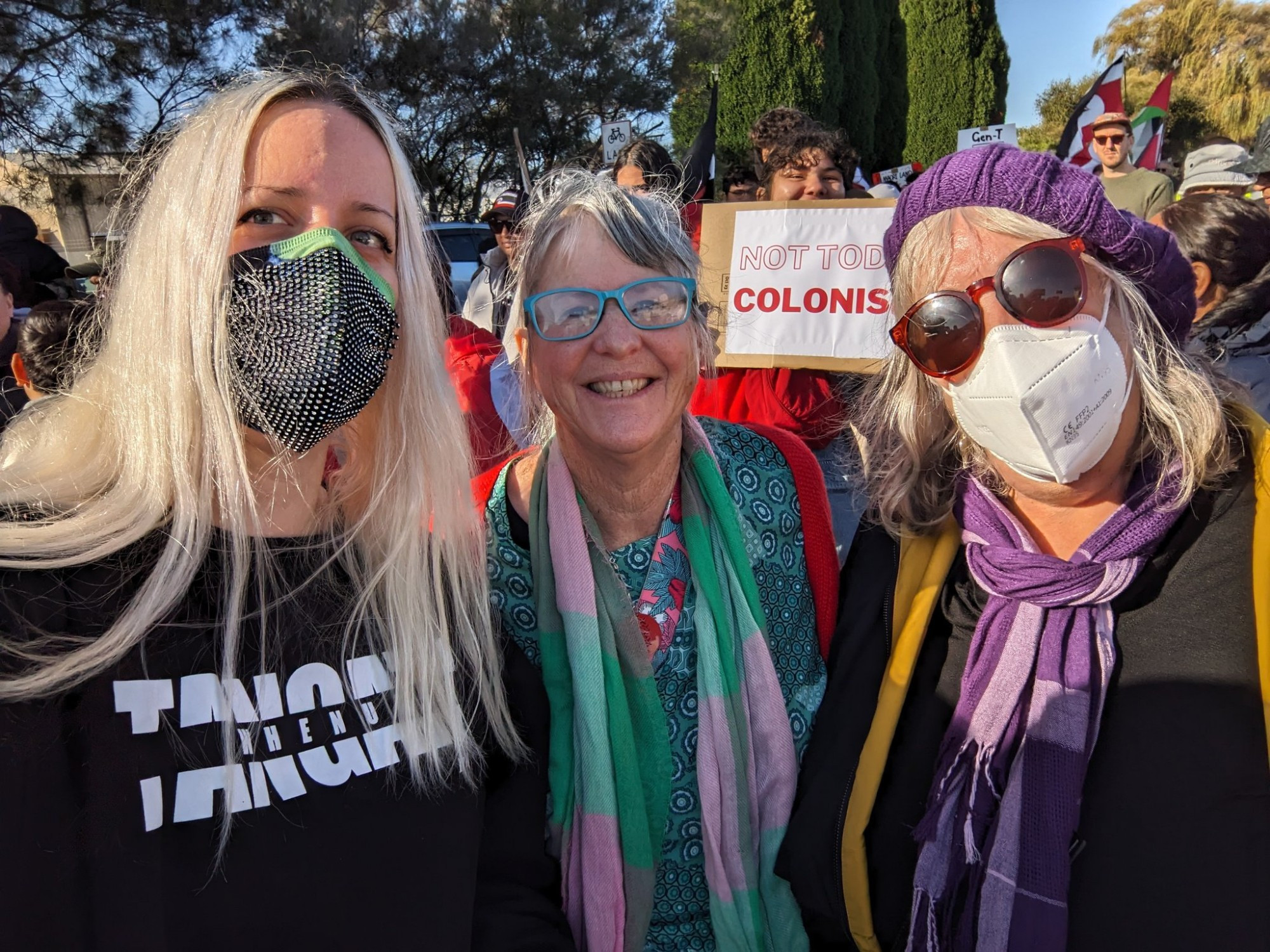 Me with two lovely other tangata tiriti friends.