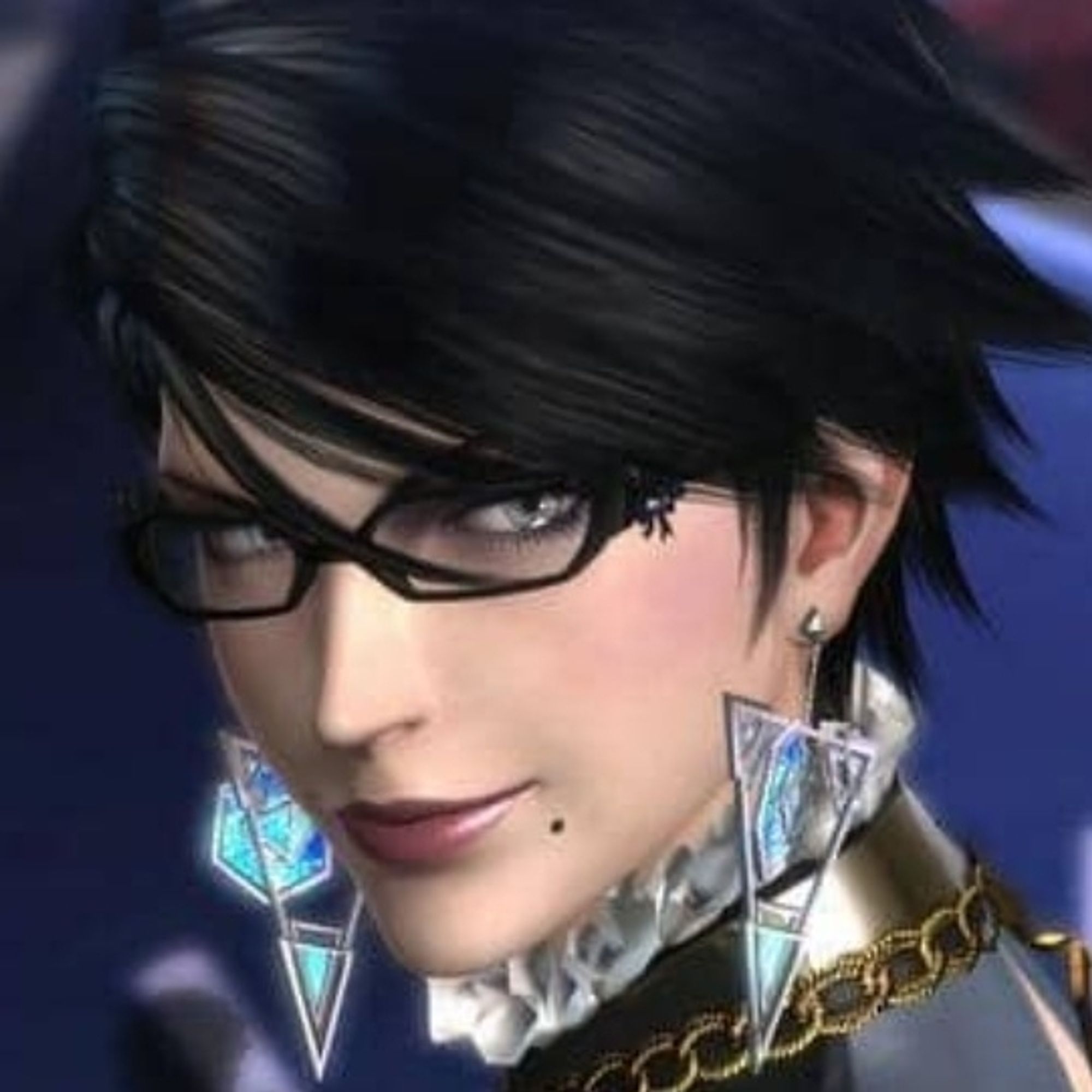 bayonetta looking at the camera in a hideo kojima way