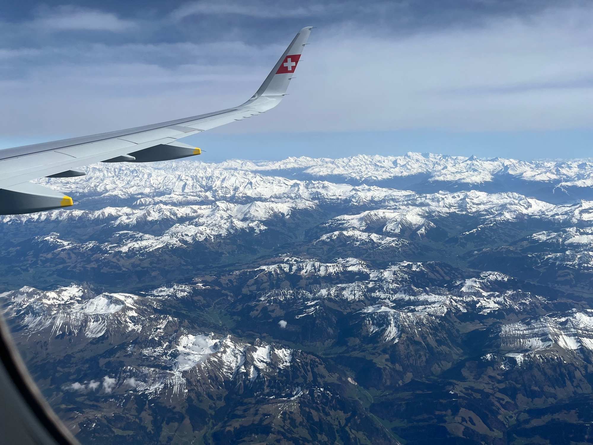 The view over the Swiss alps