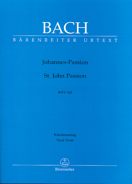 Front cover of J.S. Bach's St John Passion, vocal score