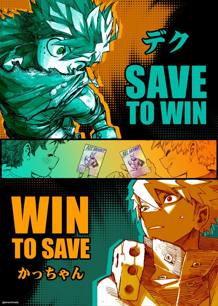 bakudeku, save to win, win to save