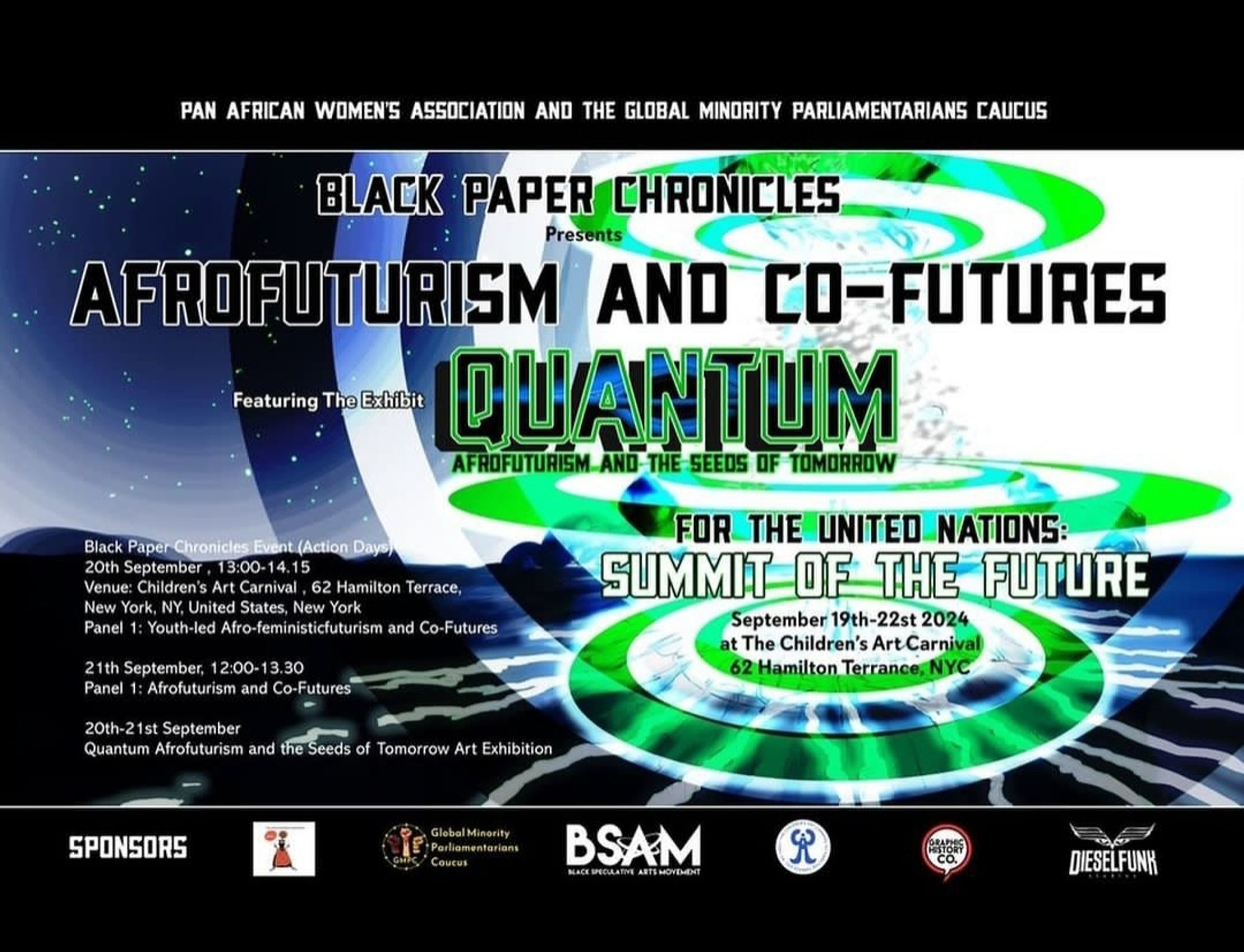 Afrofuturism at the United Nations poster.