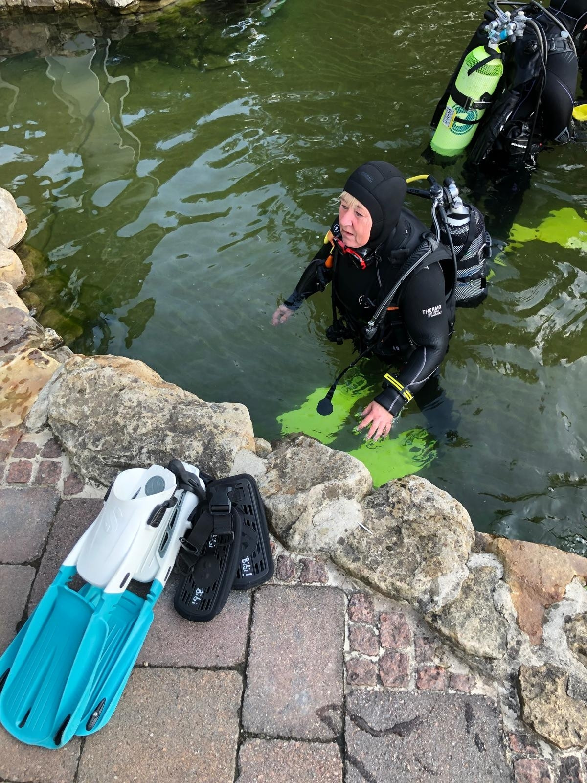 Ich kurz vorm abtauchen in den Unterwasserpark.