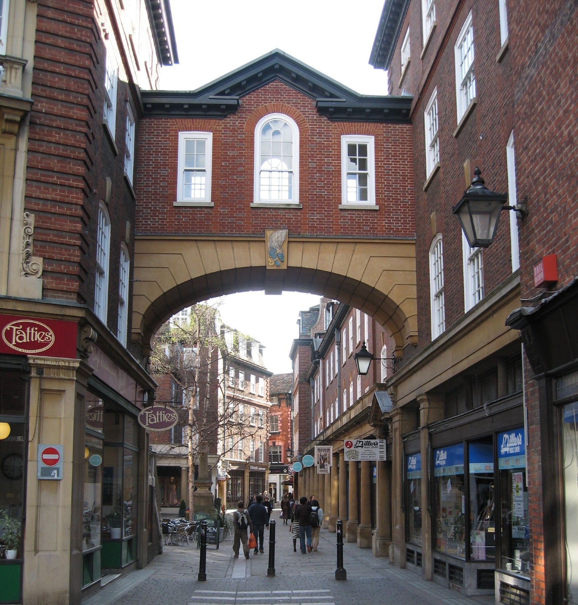 The red brick bridge across Sussex Street in Cambridge, connect two parts of Sydney Sussex College