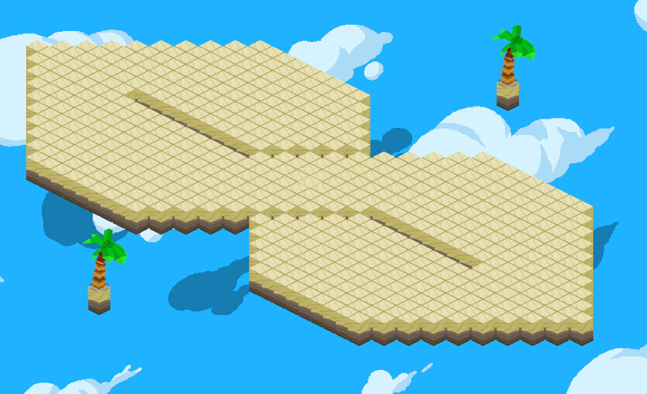 Custom level in beach slap shaped like cool S