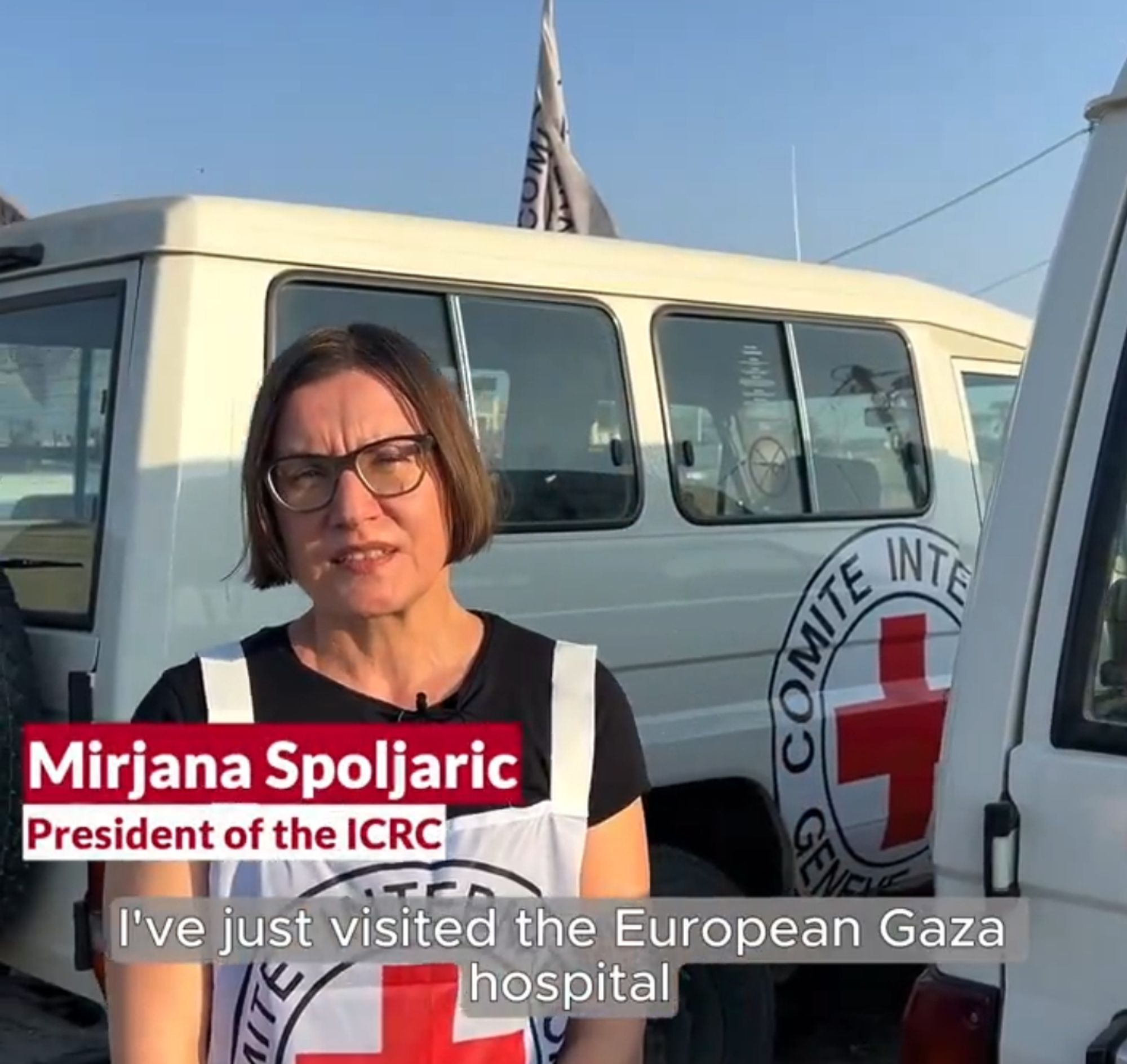 Mirjana Spoljaric speaking on Twitter about what she's seeing in Gaza