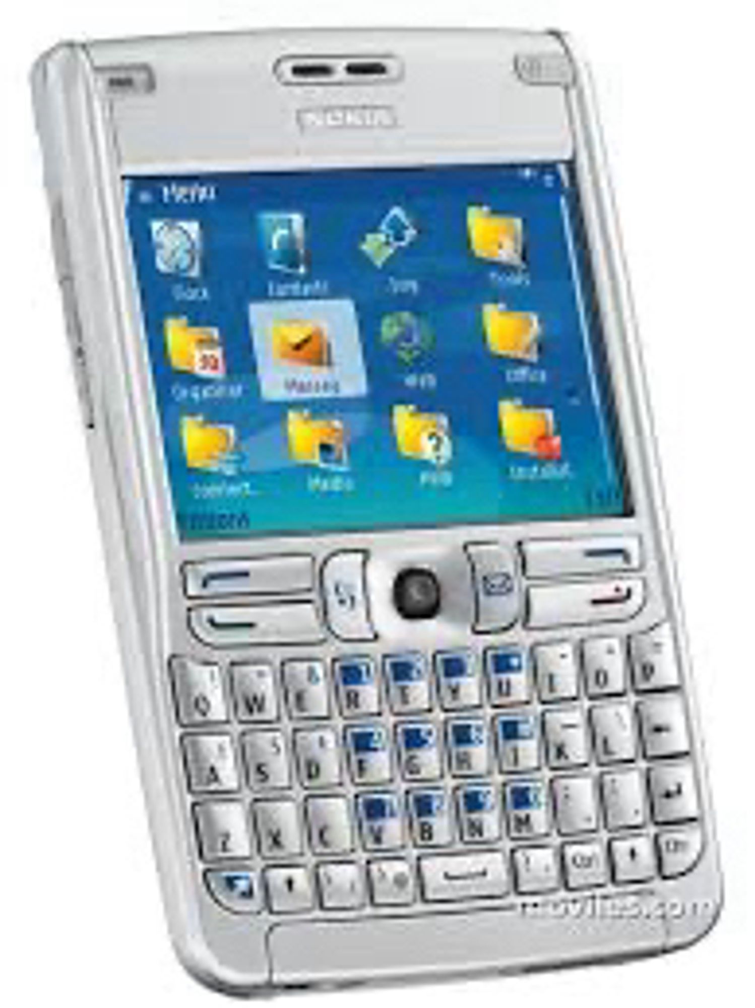 Celular Nokia E61 com teclado qwerty físico.