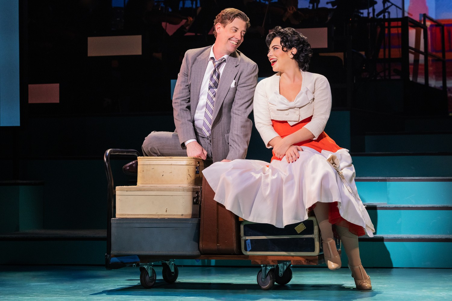 Christian Borle as Albert Peterson, and Krysta Rodriguez as Rosie in the Kennedy Center production of "Bye Bye Birdie"