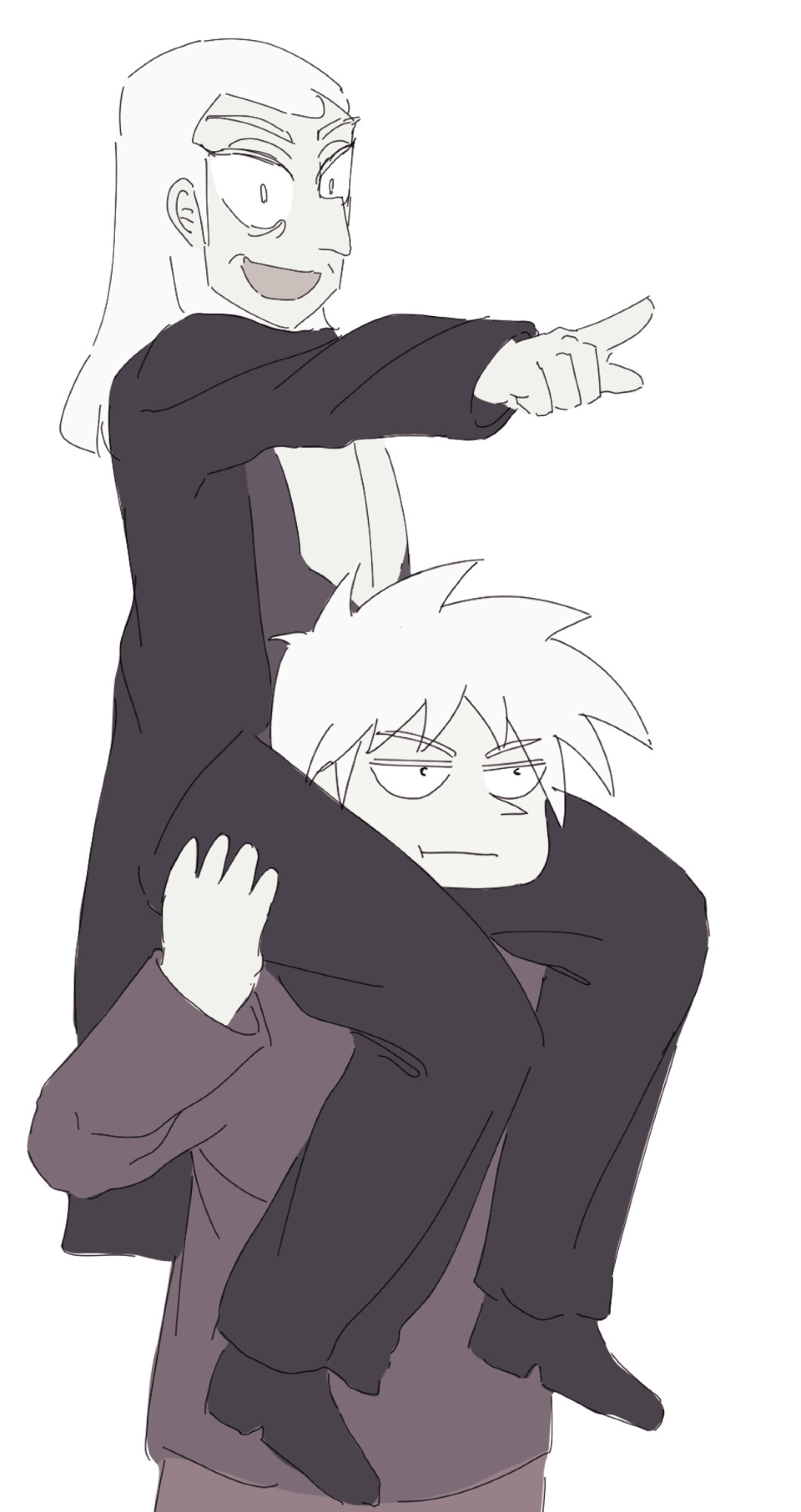 Washizu piggybacked by Akagi