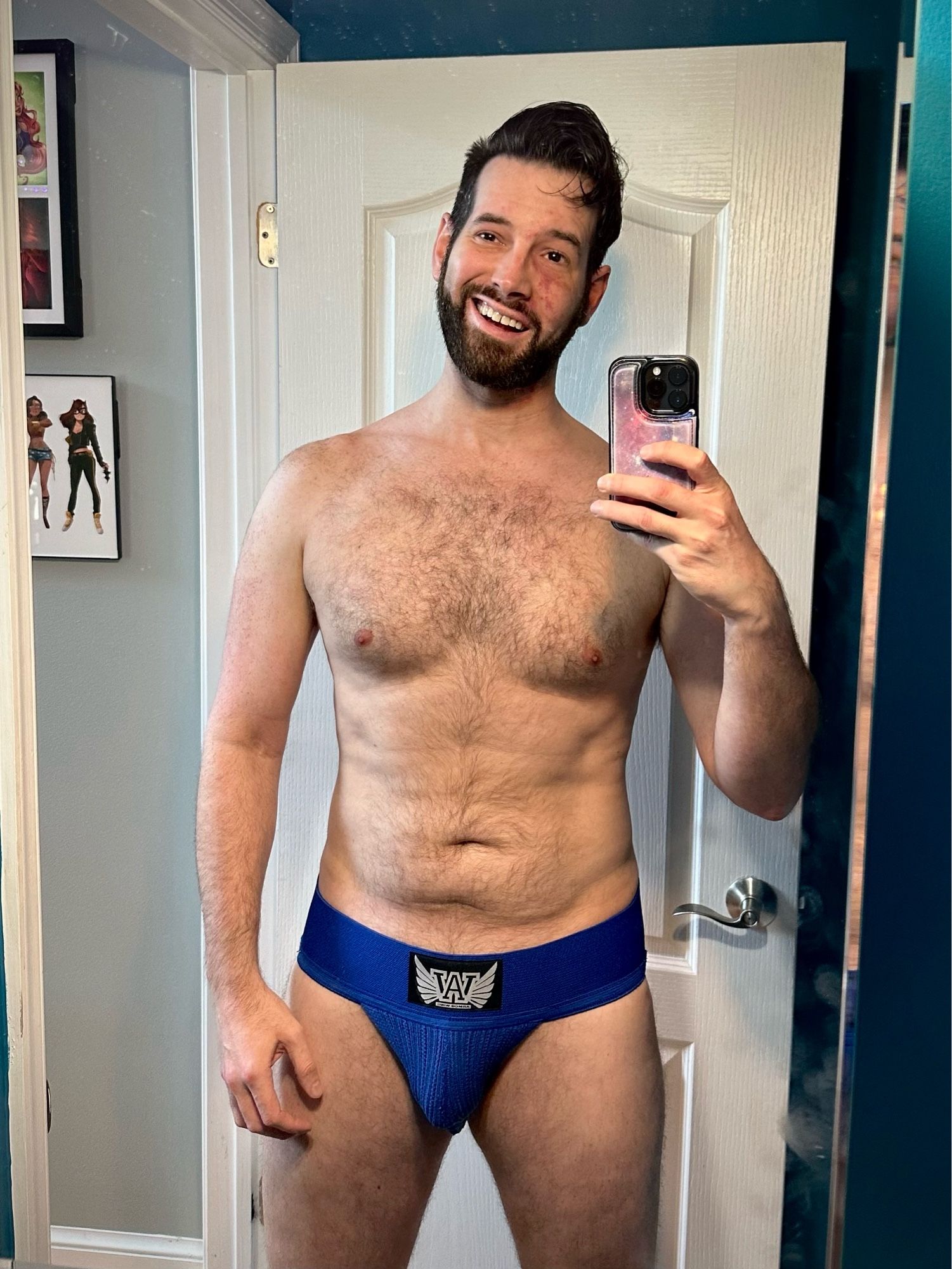 Me in a blue jock