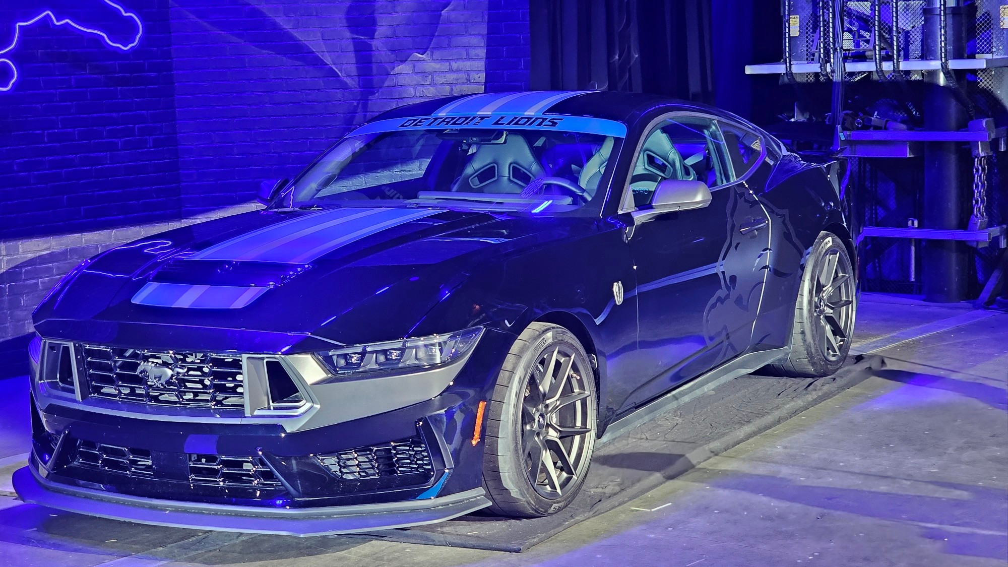 the special edition Detroit Lions Dark Horse Mustang