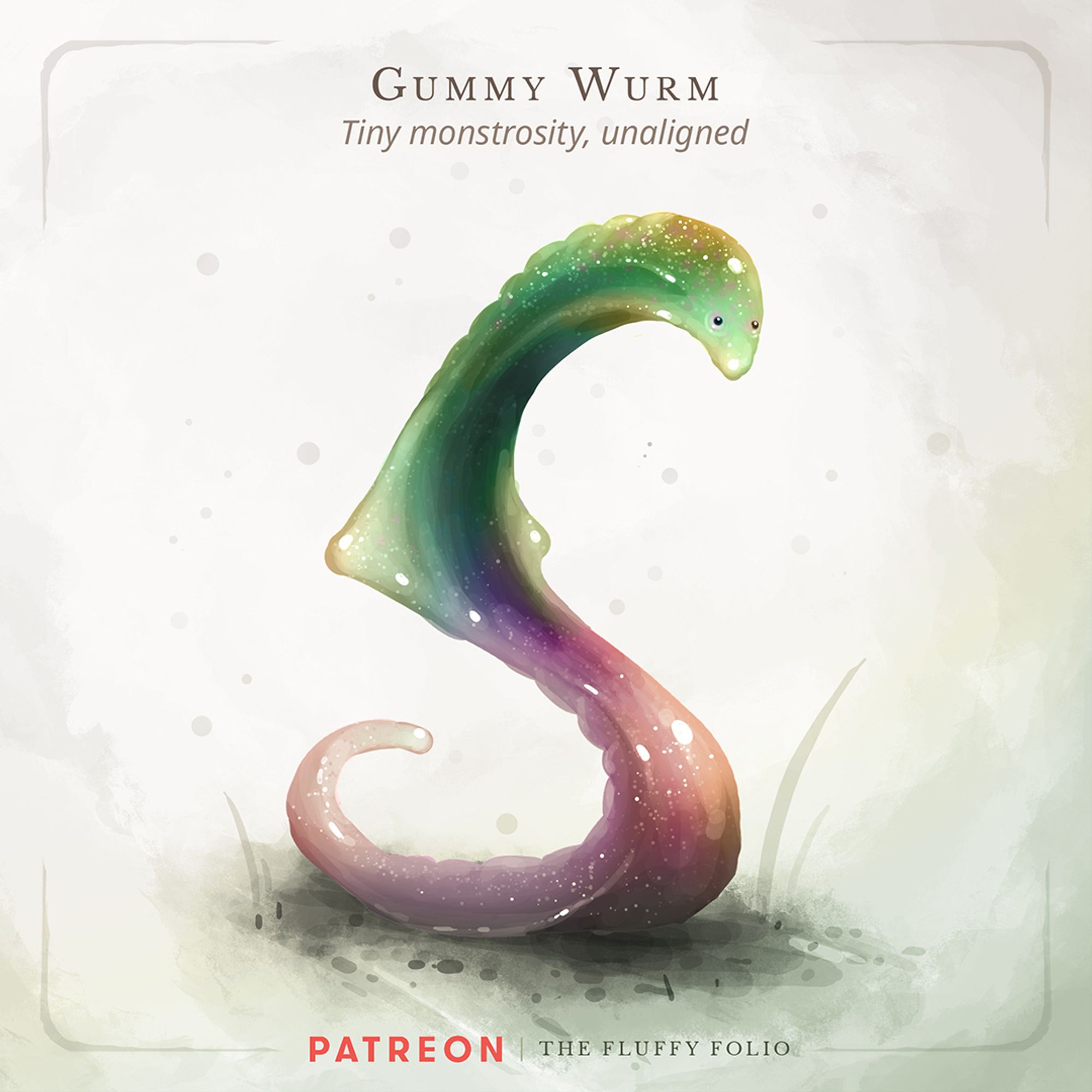 Gummy Wurm - Tiny monstrosity, unaligned
A gummyworm-like fantasy creature