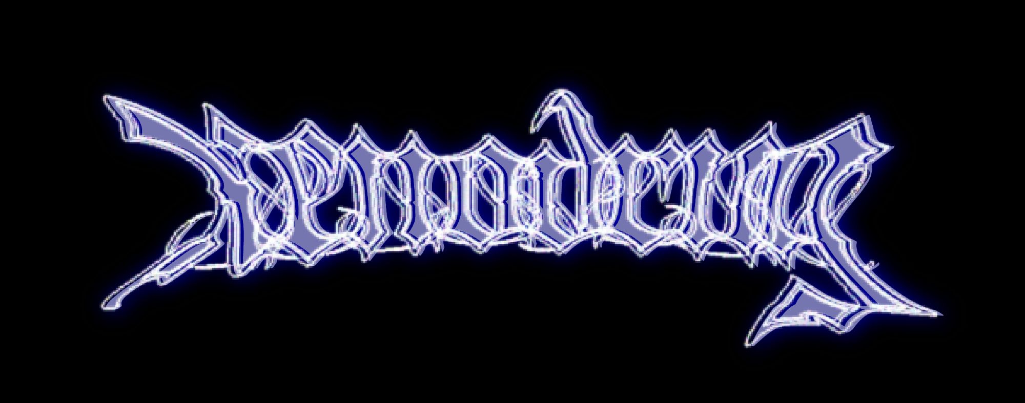 stylized text that reads "xenodrug", with a glass/translucent appearance. the letters have a gothic look, interwoven like vines.