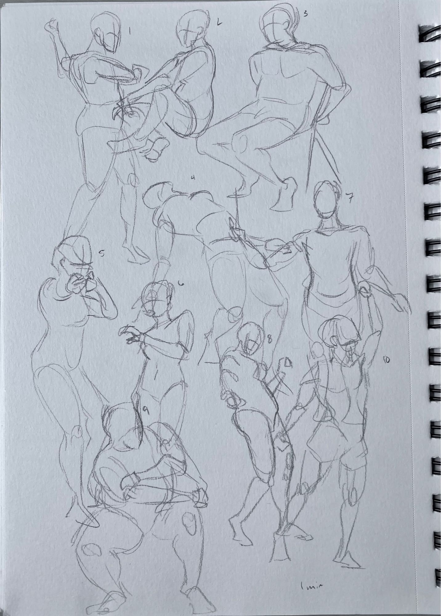 ten 1-min figure drawings