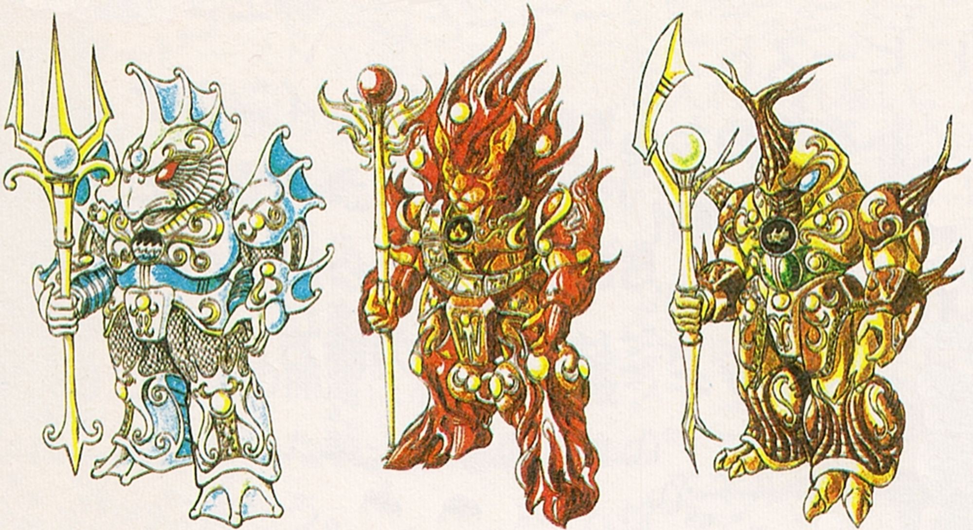 The original drawings of the Three Wise Ones.