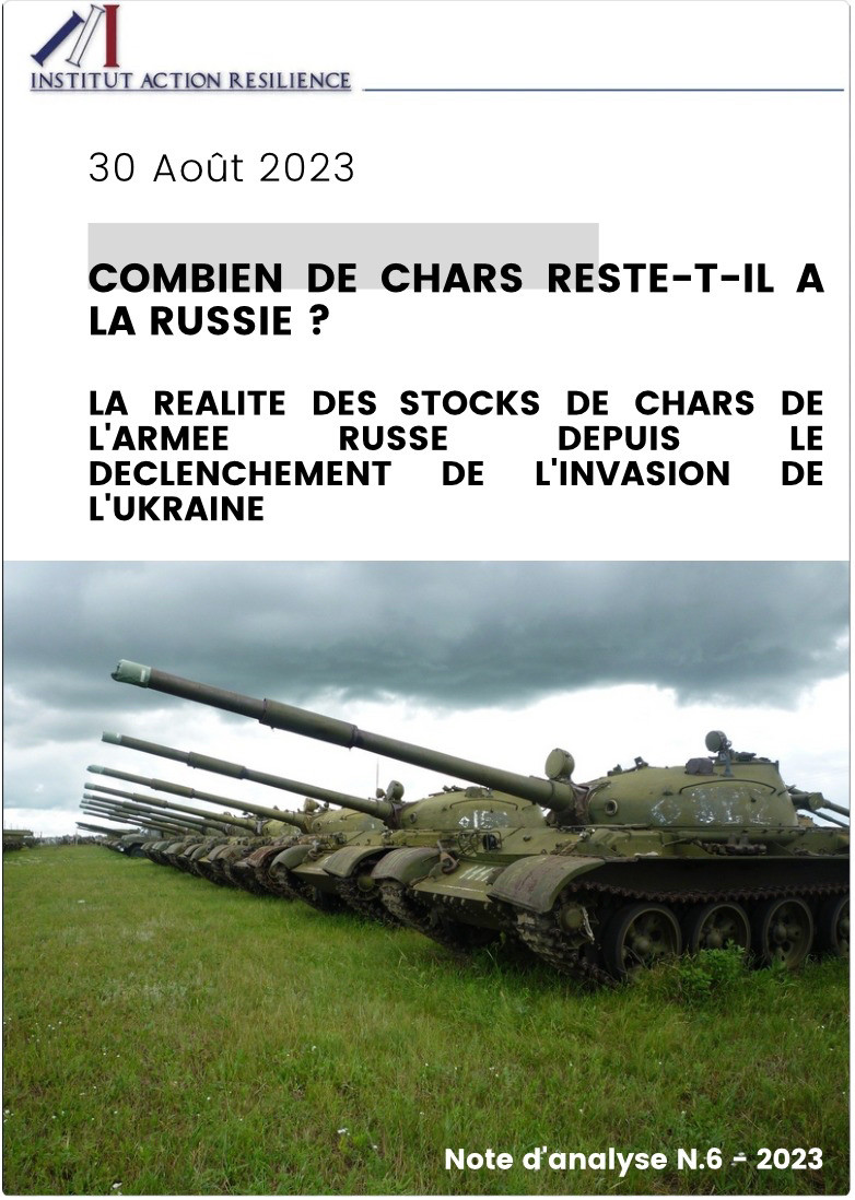 Couverture de la 6e note d’analyse : combien de chars reste-t-il à la Russie ?