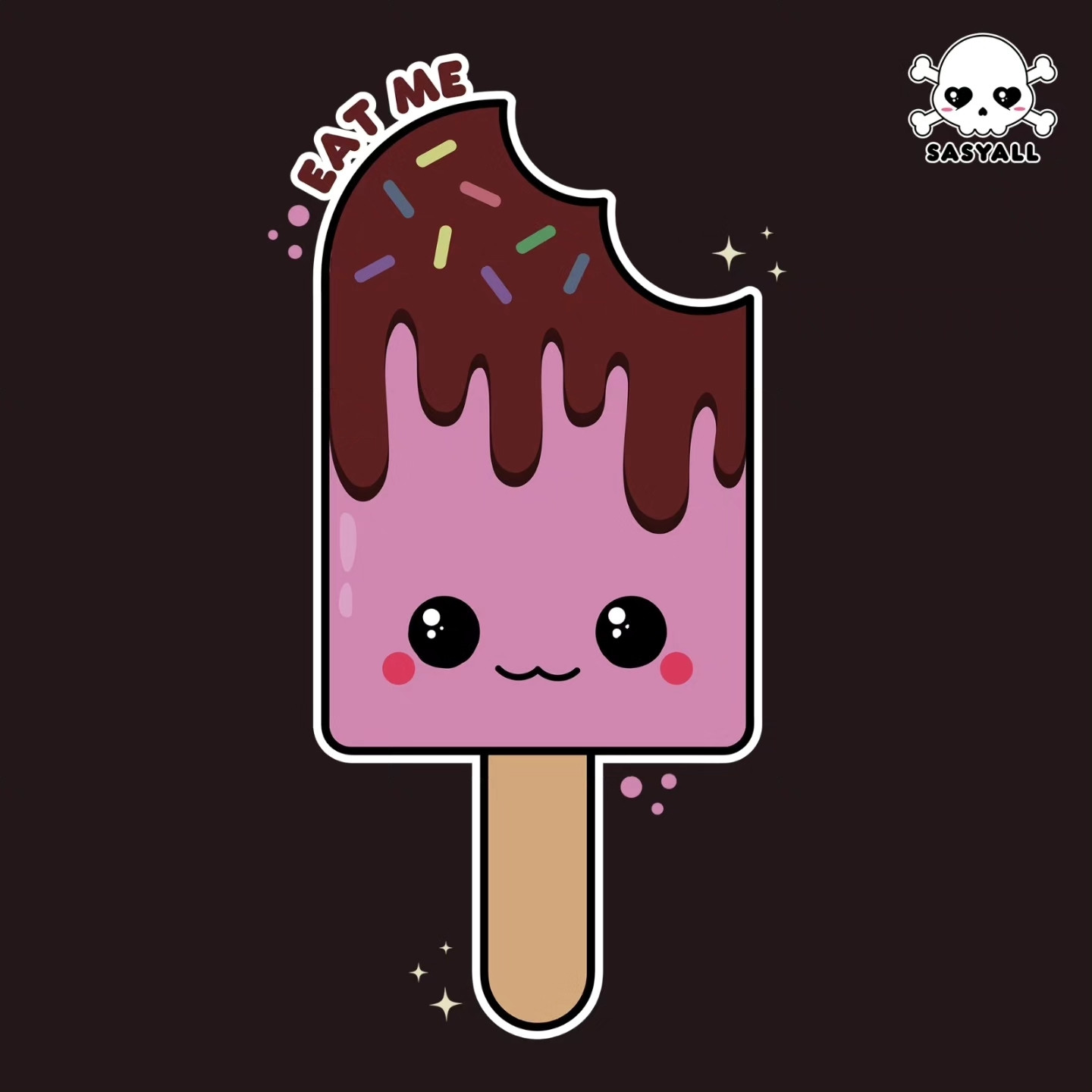 Kawaii ice cream vector art