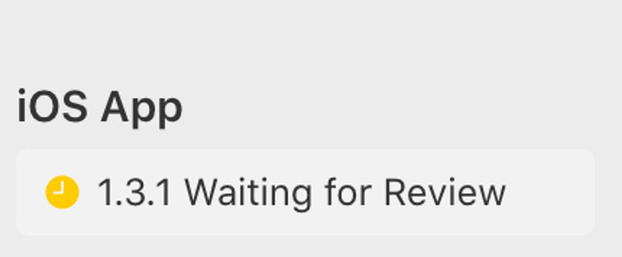 iOS App 1.3.1 Waiting for Review