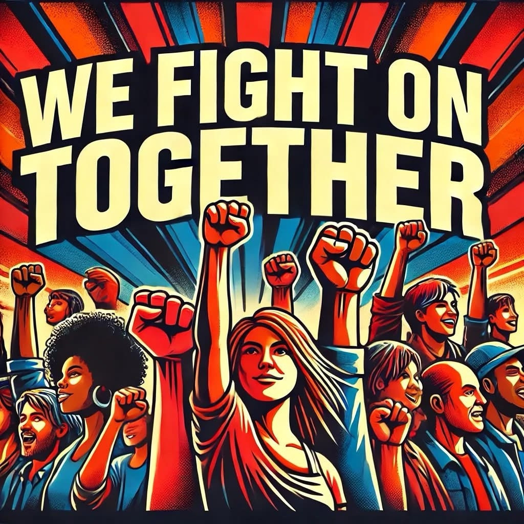 We fight on together 