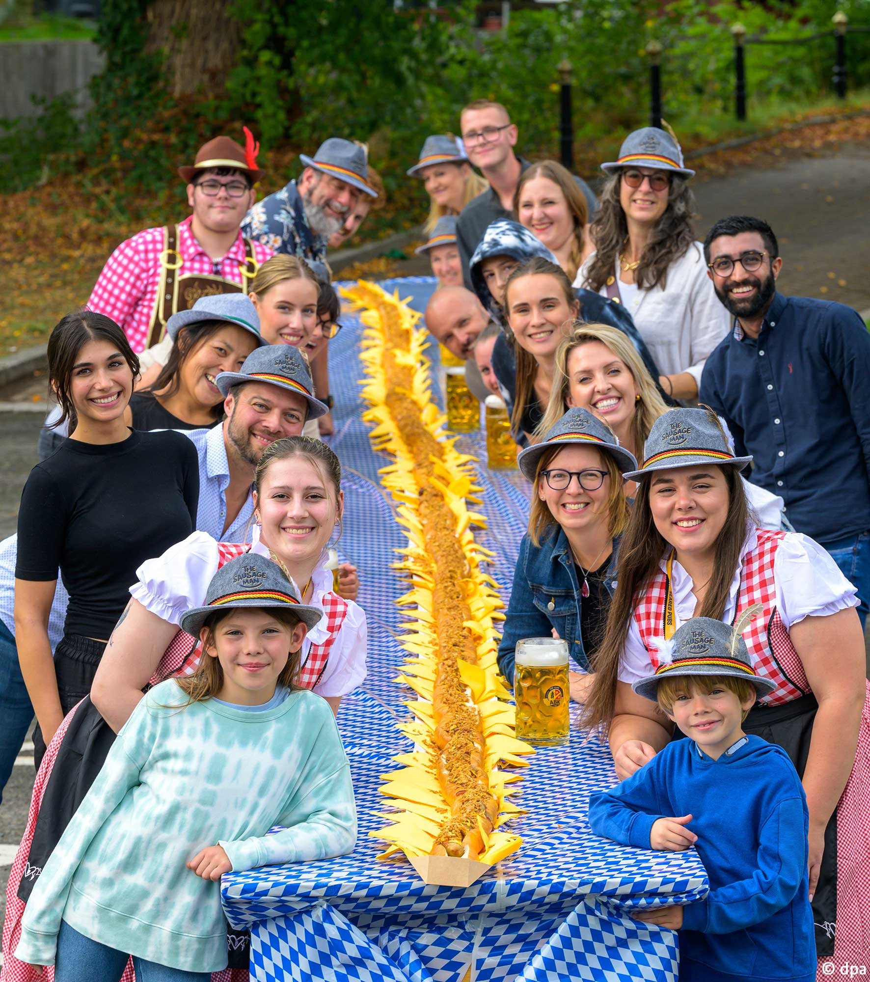 A 12.12m long bratwurst is on the menu of Droitwich Spa pub.