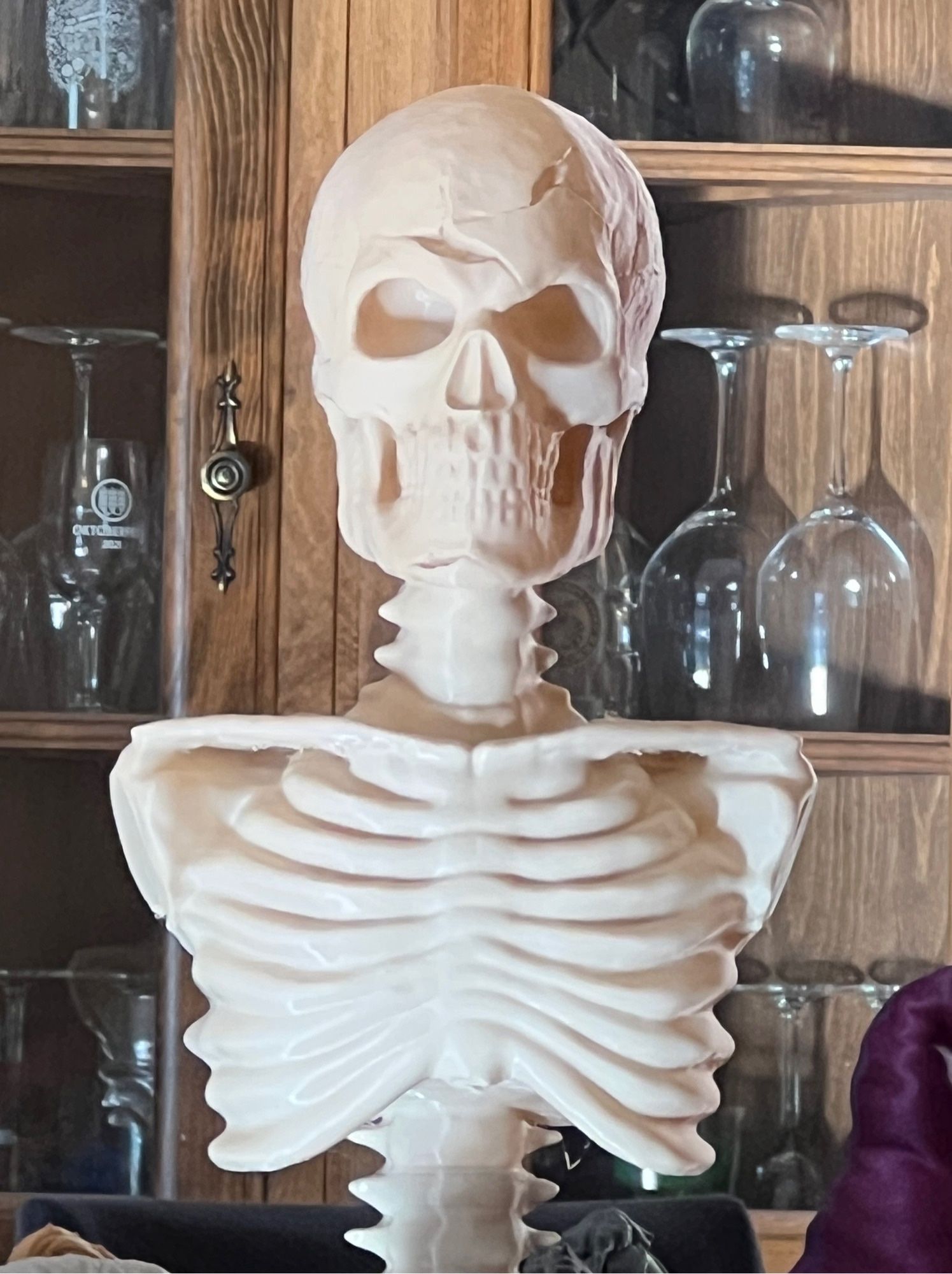 No arm skeleton sitting on a kitchen table ready to scare the fuck out of you at 2am when you’re half asleep and going to the kitchen for a glass of water