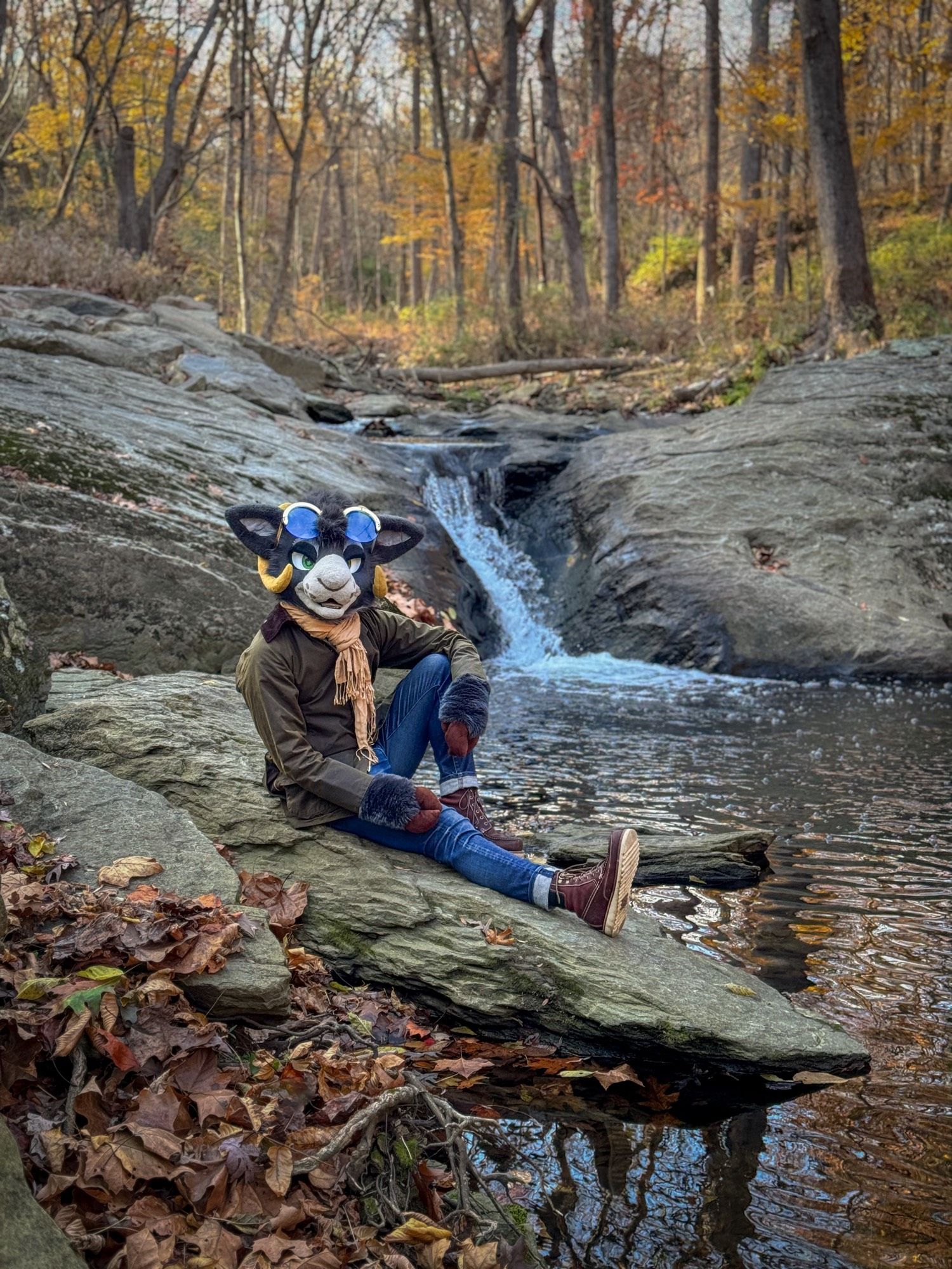 goat fursuiter in the wild