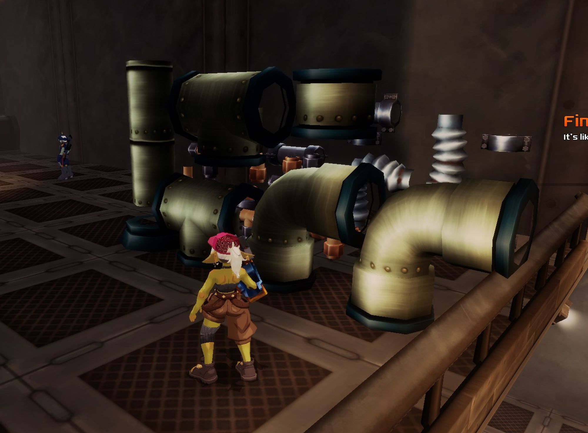 An in-editor screenshot of one of the three Pipe 3D Model sets, this one is over the largest, green-metal colored.