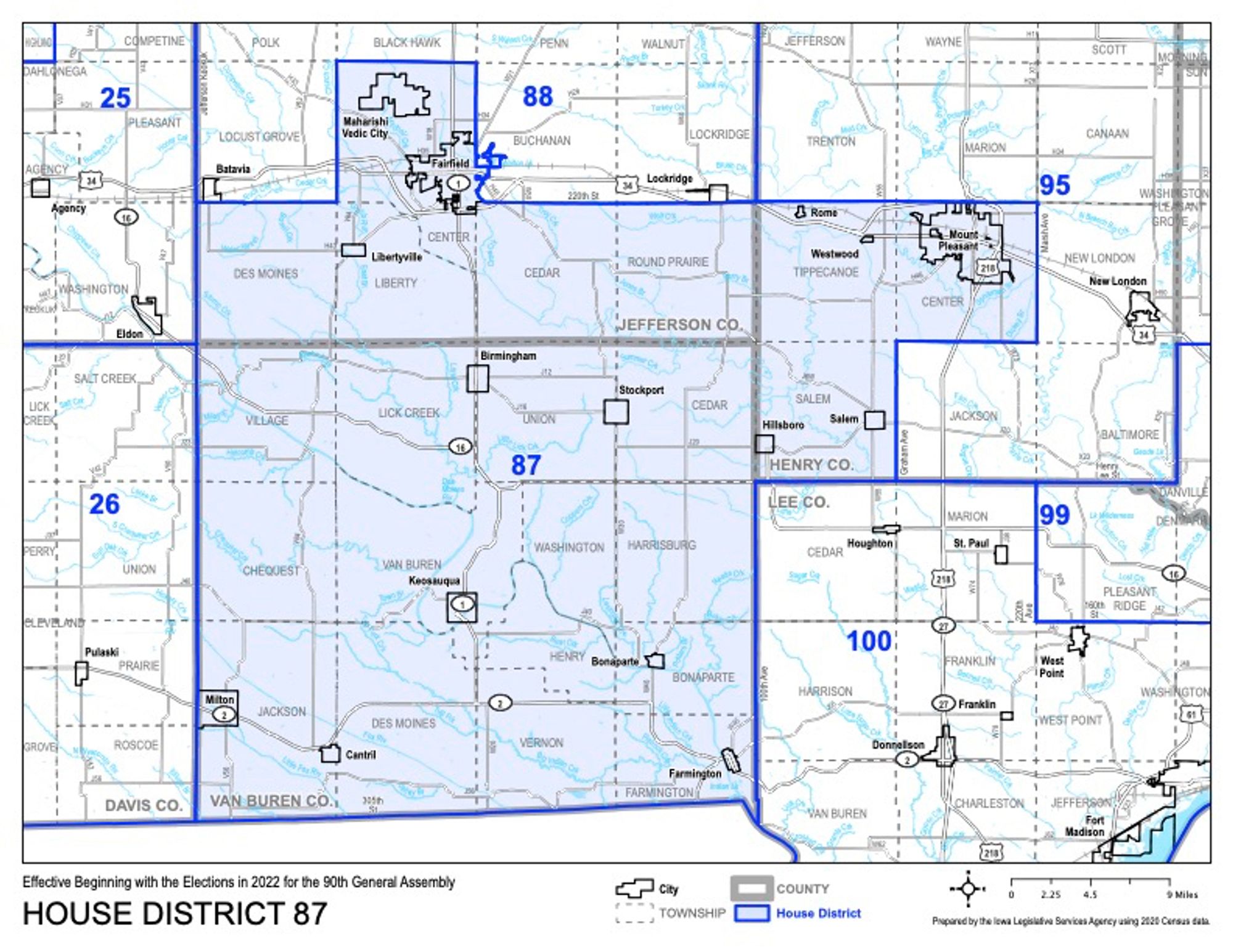 Map of Iowa House district 87