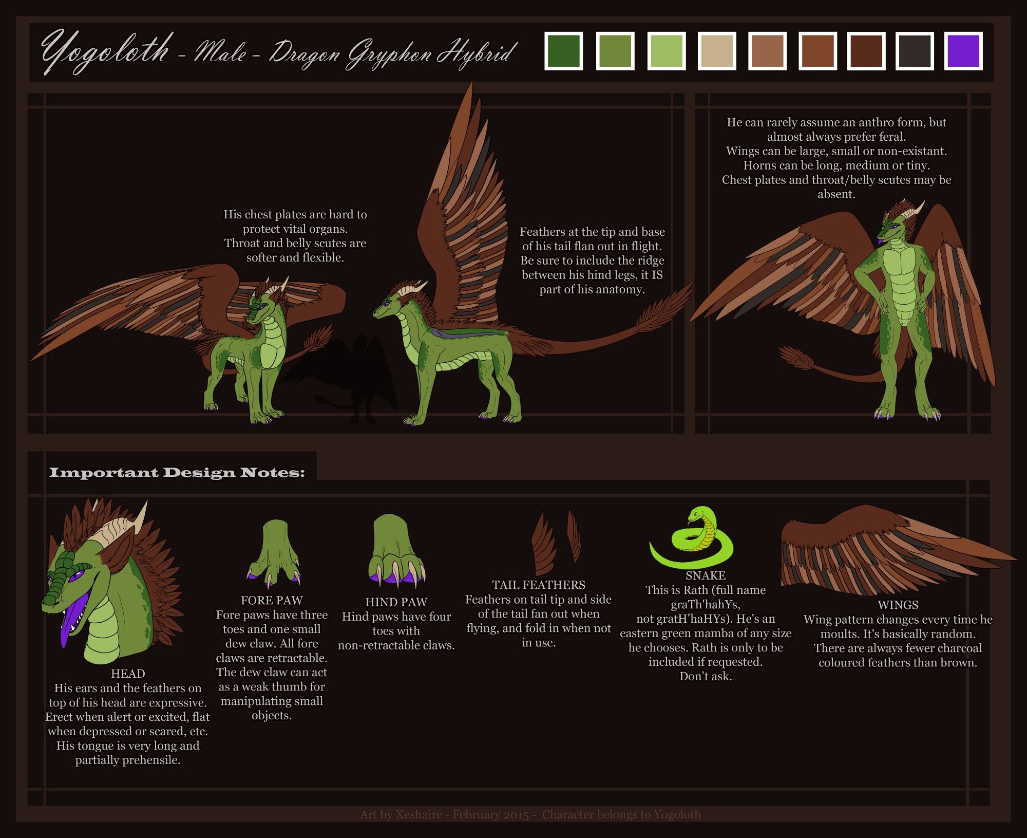 dragon/gryphon hybrid reference sheet