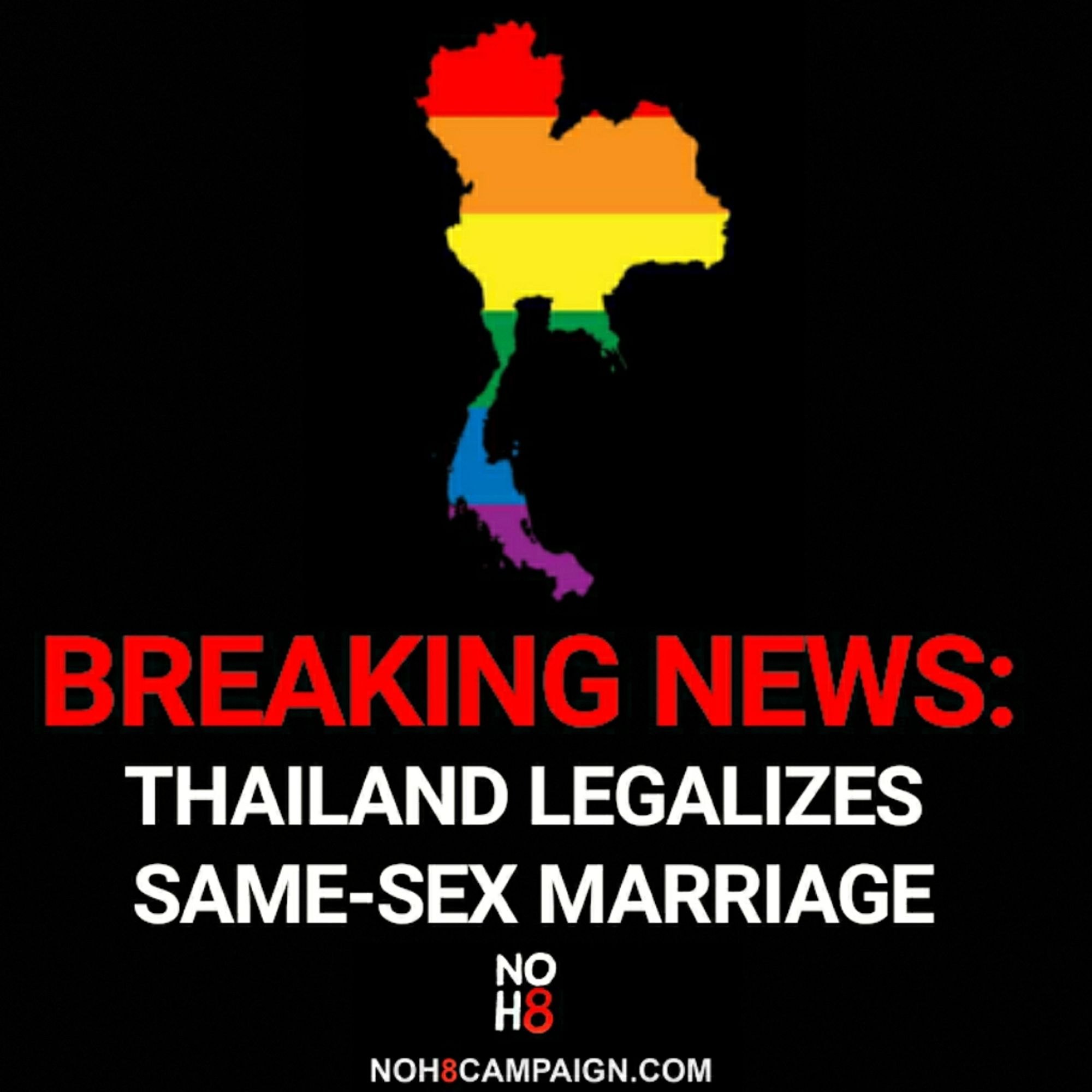 BREAKING: Thai king signs same-sex marriage into law #NOH8